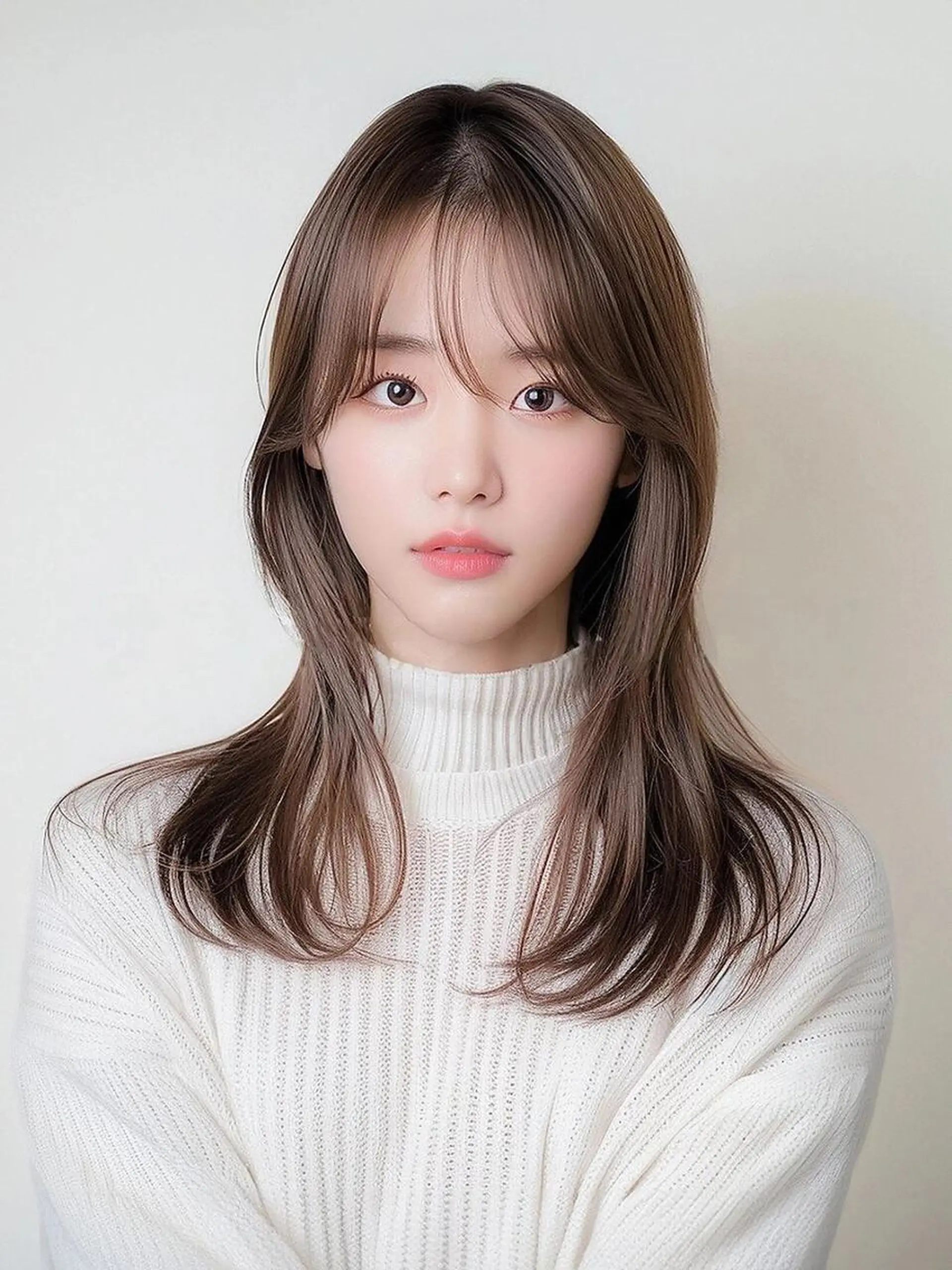 セミロング ボブ 髪質改善 レイヤーカット 縮毛矯正 トリートメント カット ヘアカラー トリートメント Mina/岡山/矯正 ブリーチ/レイヤーのヘアスタイル