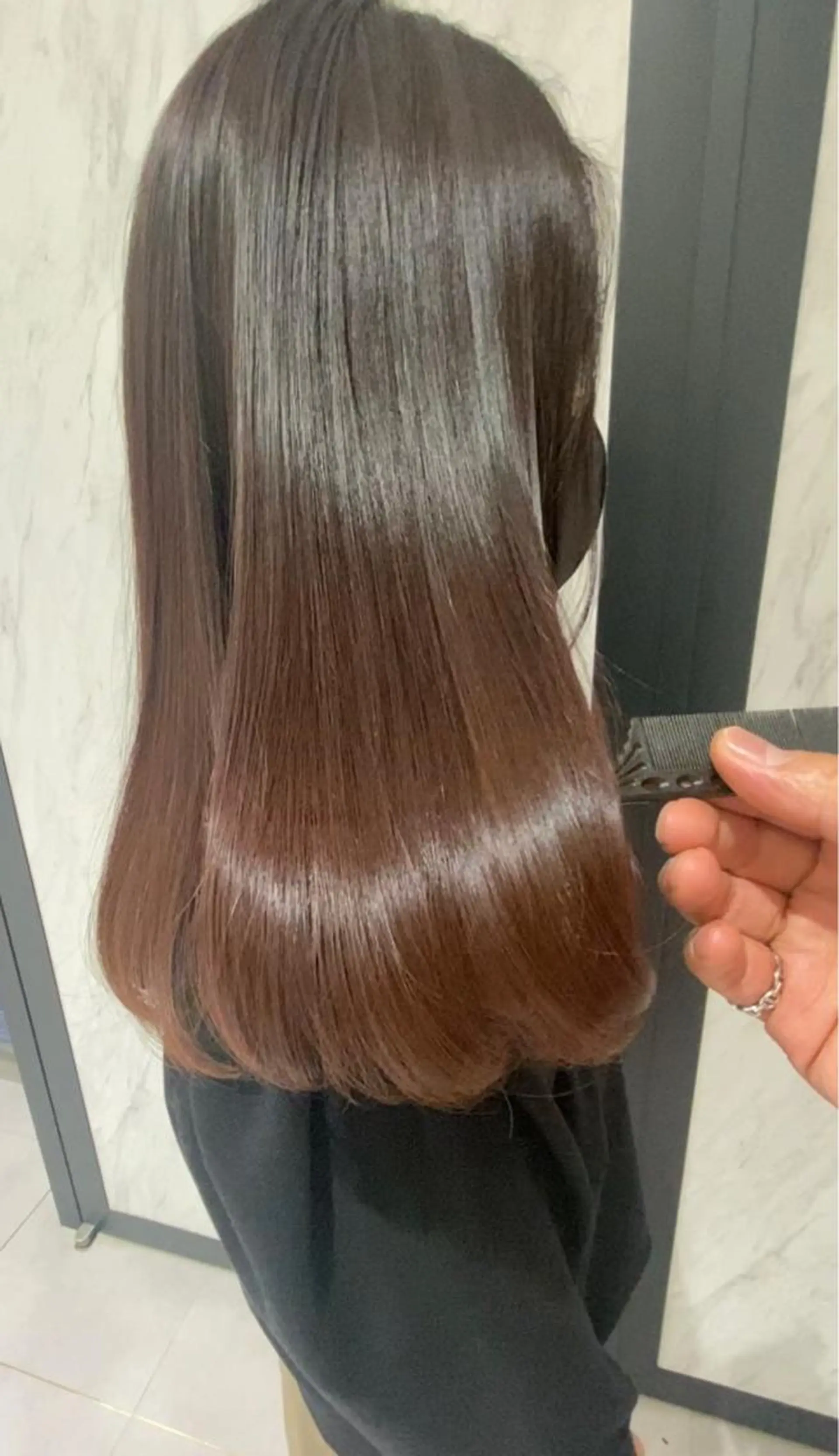 セミロング カラー ブリーチ ブリーチなしカラー ピンクカラー バイオレットカラー 髪質改善 髪質改善/縮毛矯正 /naokiのヘアスタイル