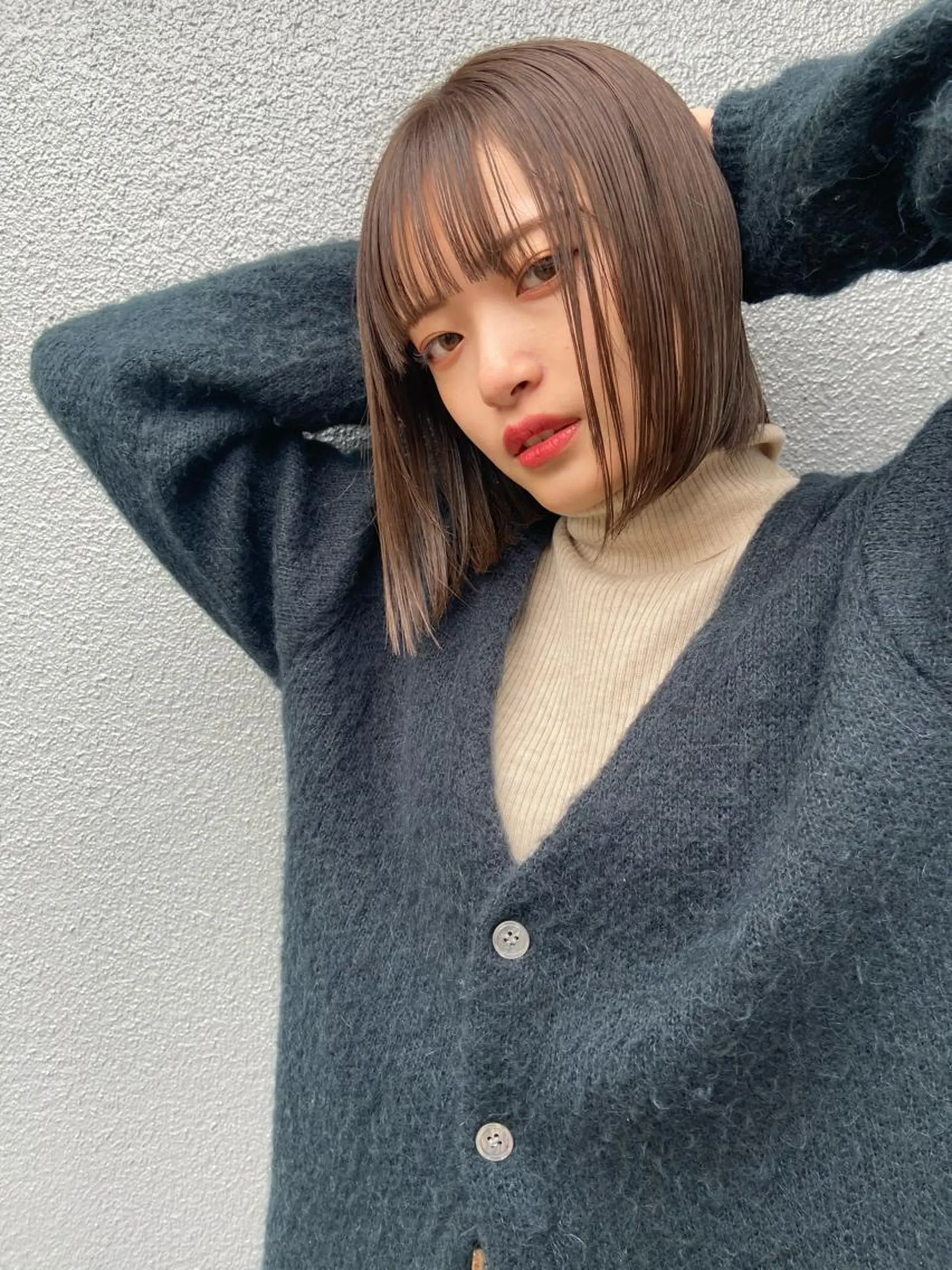 ショート カラー ベージュカラー ブリーチ ブリーチなしカラー オリーブベージュ ヘアカラー トリートメント Pia hair Design Yakuin所属・松尾太樹 【pia】福岡美容室のヘアスタイル
