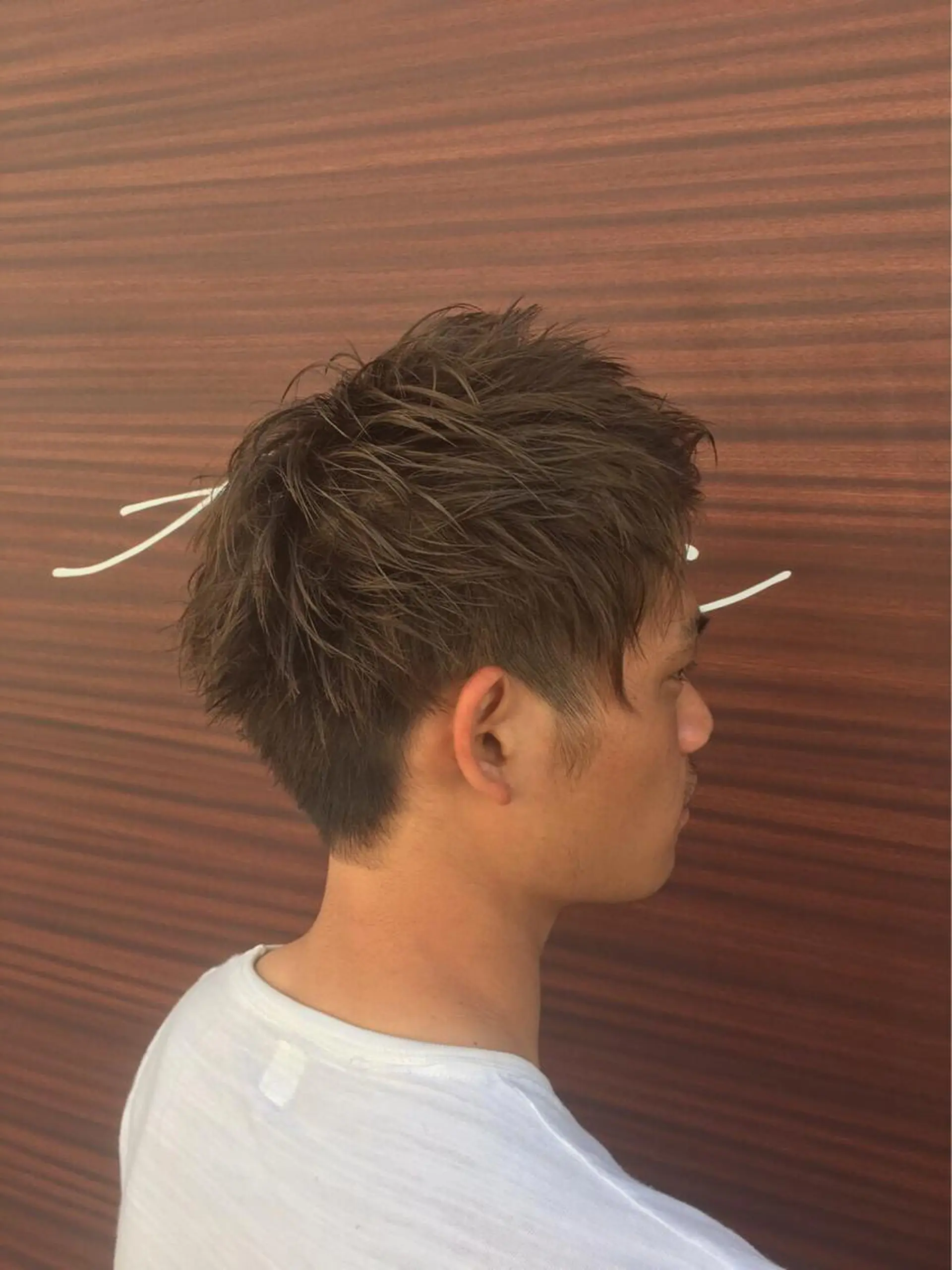 メンズ 地毛風ストレート ⚡️下ノ村柊斗⚡️のヘアスタイル