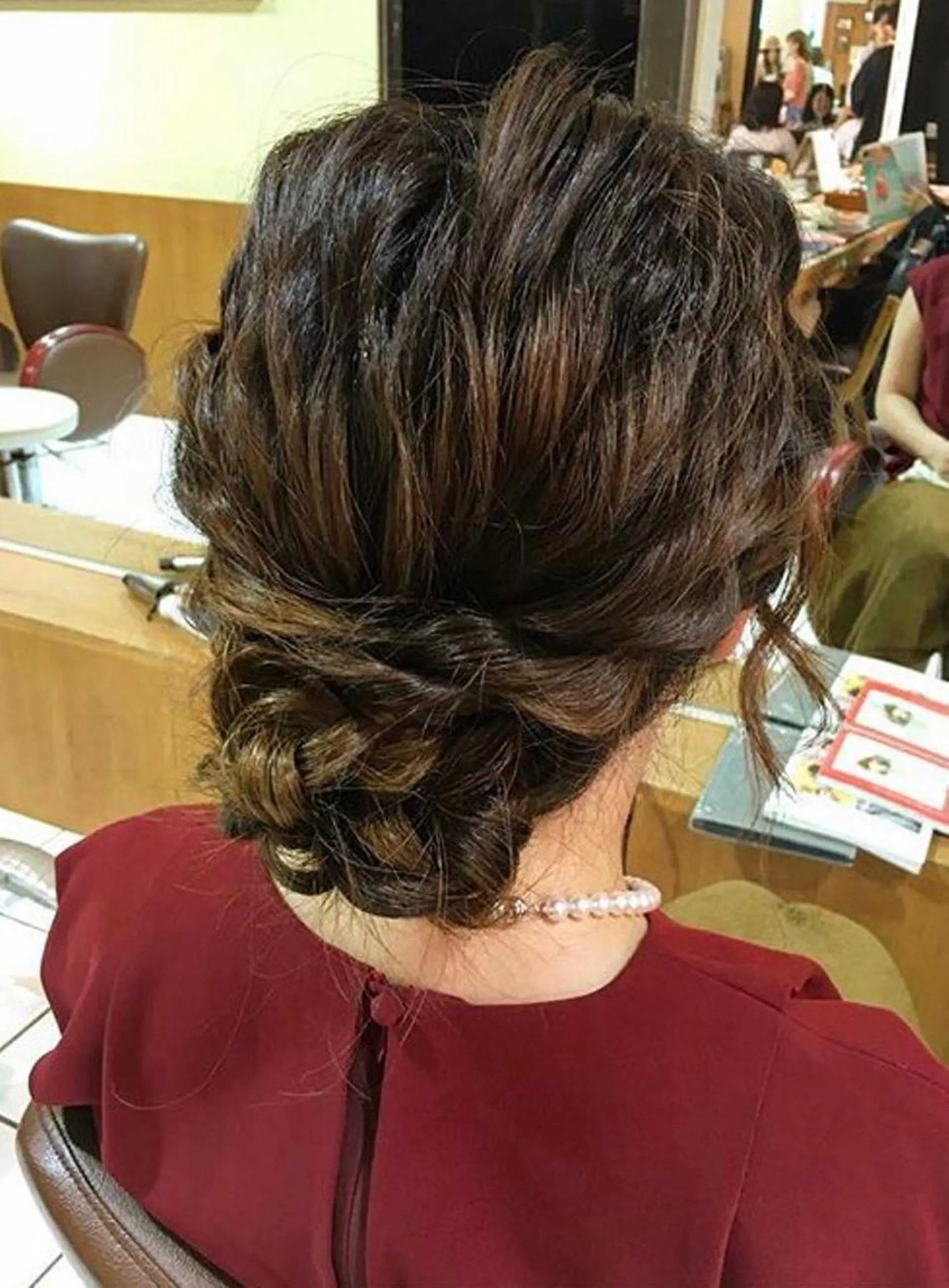 セミロング ヘアアレンジ 結婚式・ブライダル 🪐脱白髪染め 🪐松尾菜々美のヘアスタイル