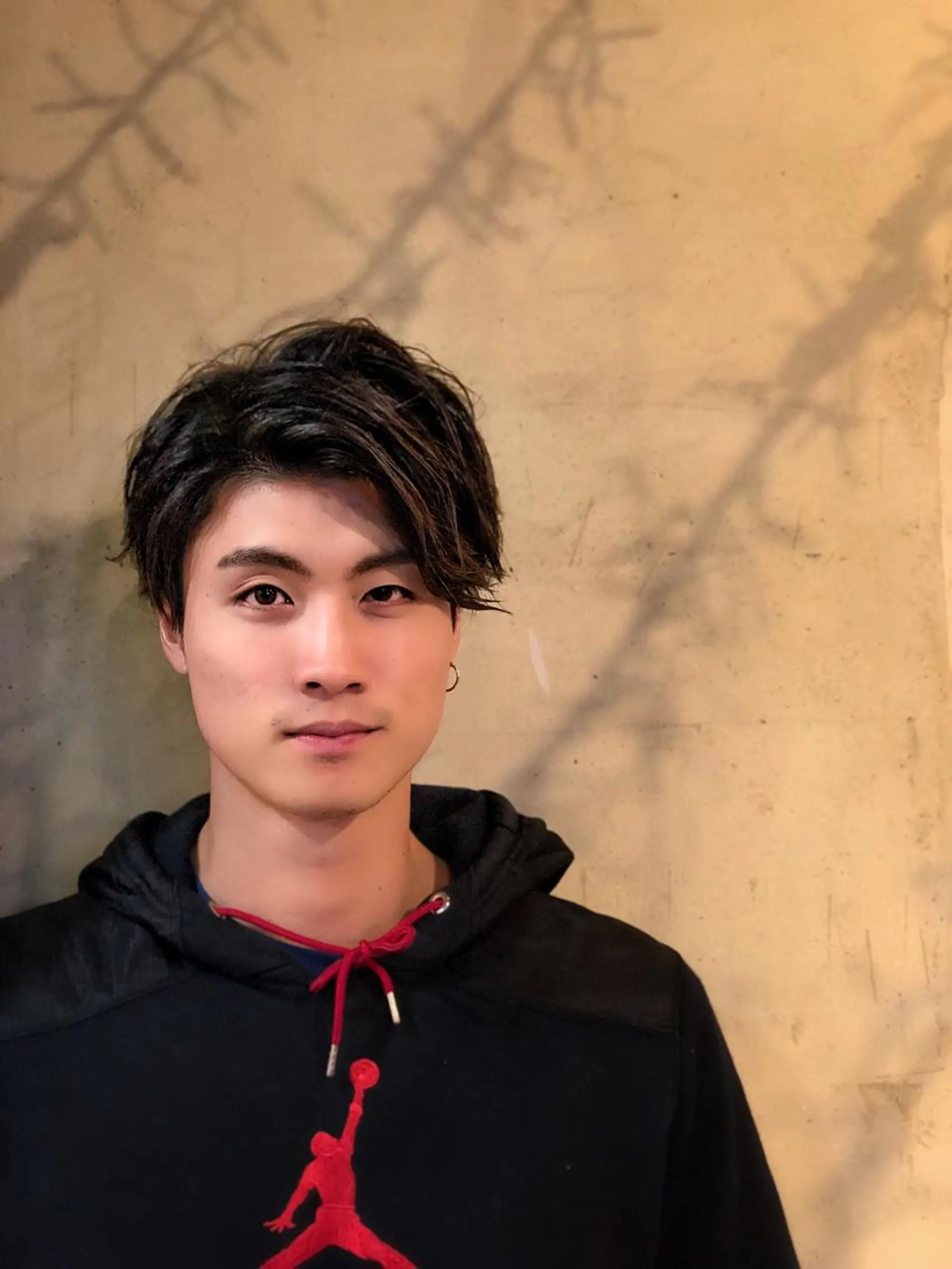 ミディアム パーマ メンズ ミディアムパーマ メンズパーマ 岩間 佳祐のヘアスタイル