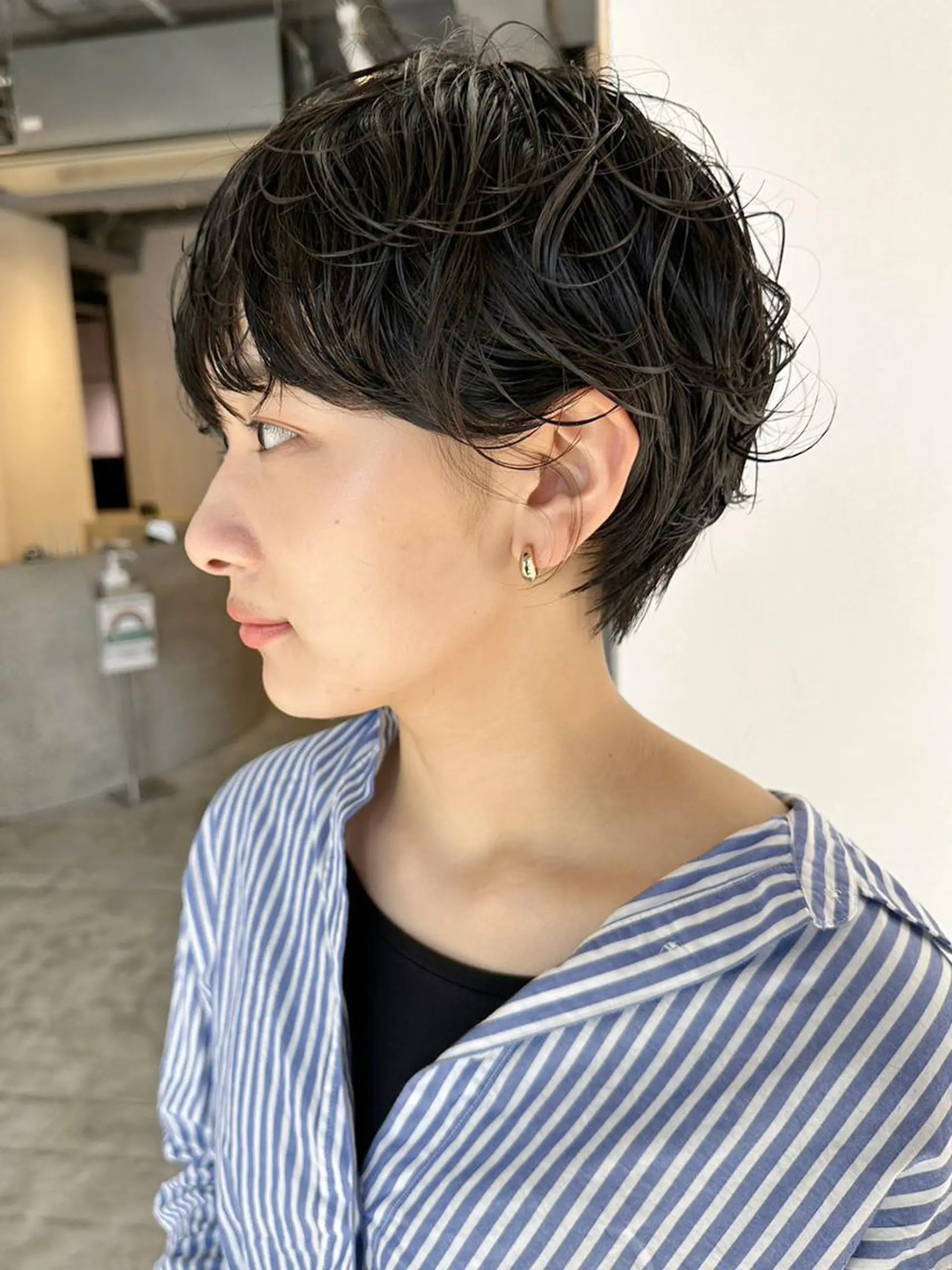 ショート カラー パーマ ヘアアレンジ ショートヘア カット ヘアカラー トリートメント ITbyALBUM 下北沢店のヘアスタイル