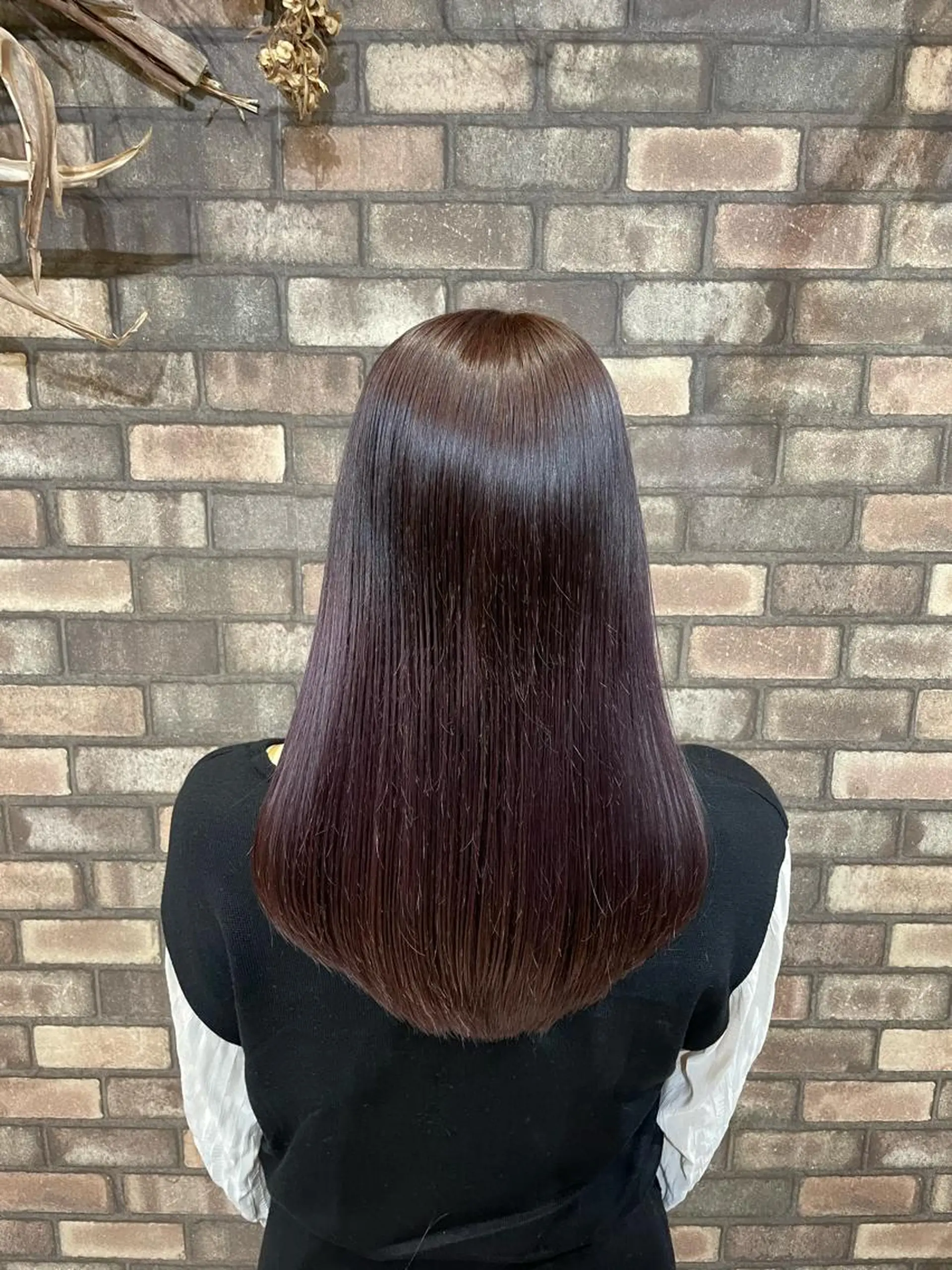 ロング ボブ ハイライト 髪質改善 韓国風ヘア レイヤーカット ✨ハイトーン✨ダブル カラー✨シバサキのヘアスタイル
