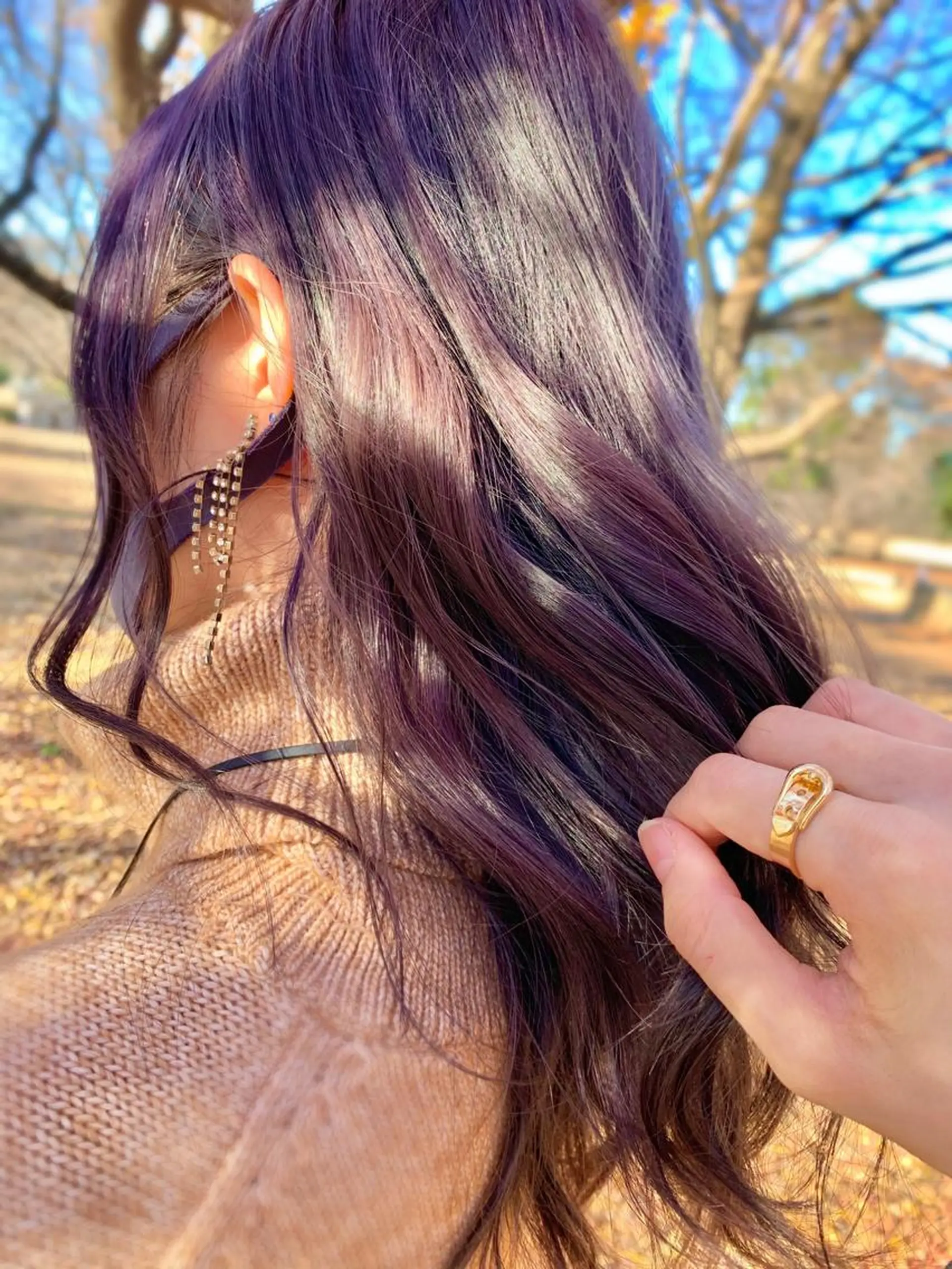 セミロング カラー ラベンダーカラー ナカタケ ユウのヘアスタイル