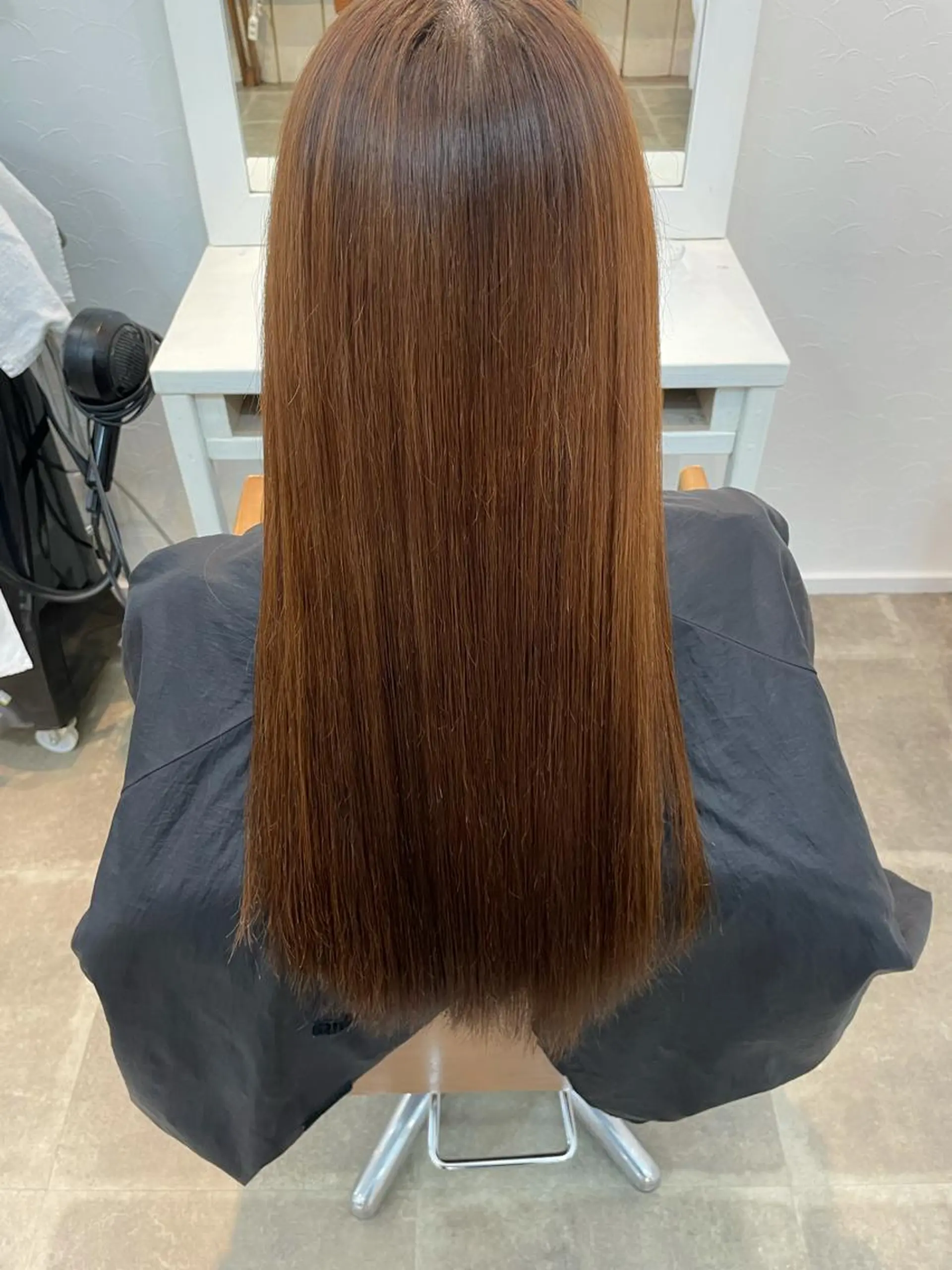 ロング ロング 縮毛矯正 松田 恋のヘアスタイル
