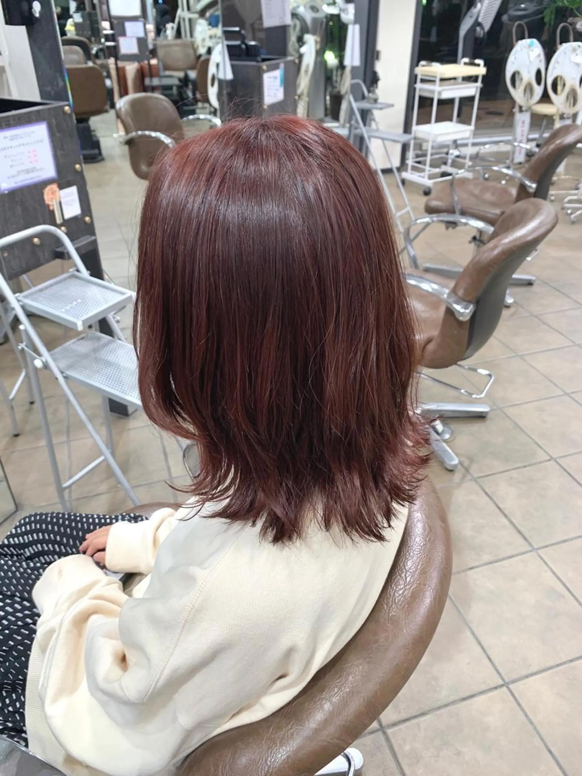 ミディアム カラー カット ヘアカラー 明石遼/ベージュ / ピンクのヘアスタイル