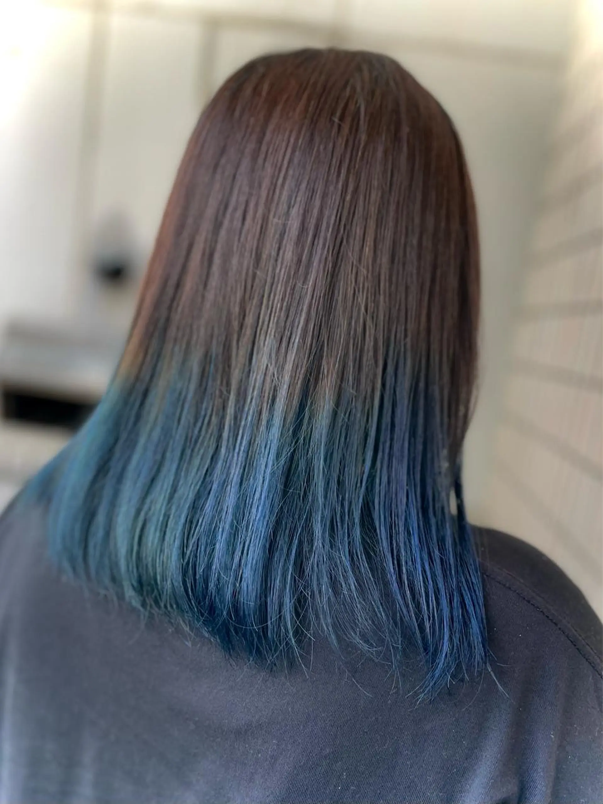 ミディアム ヘアカラー 原 千景のヘアスタイル