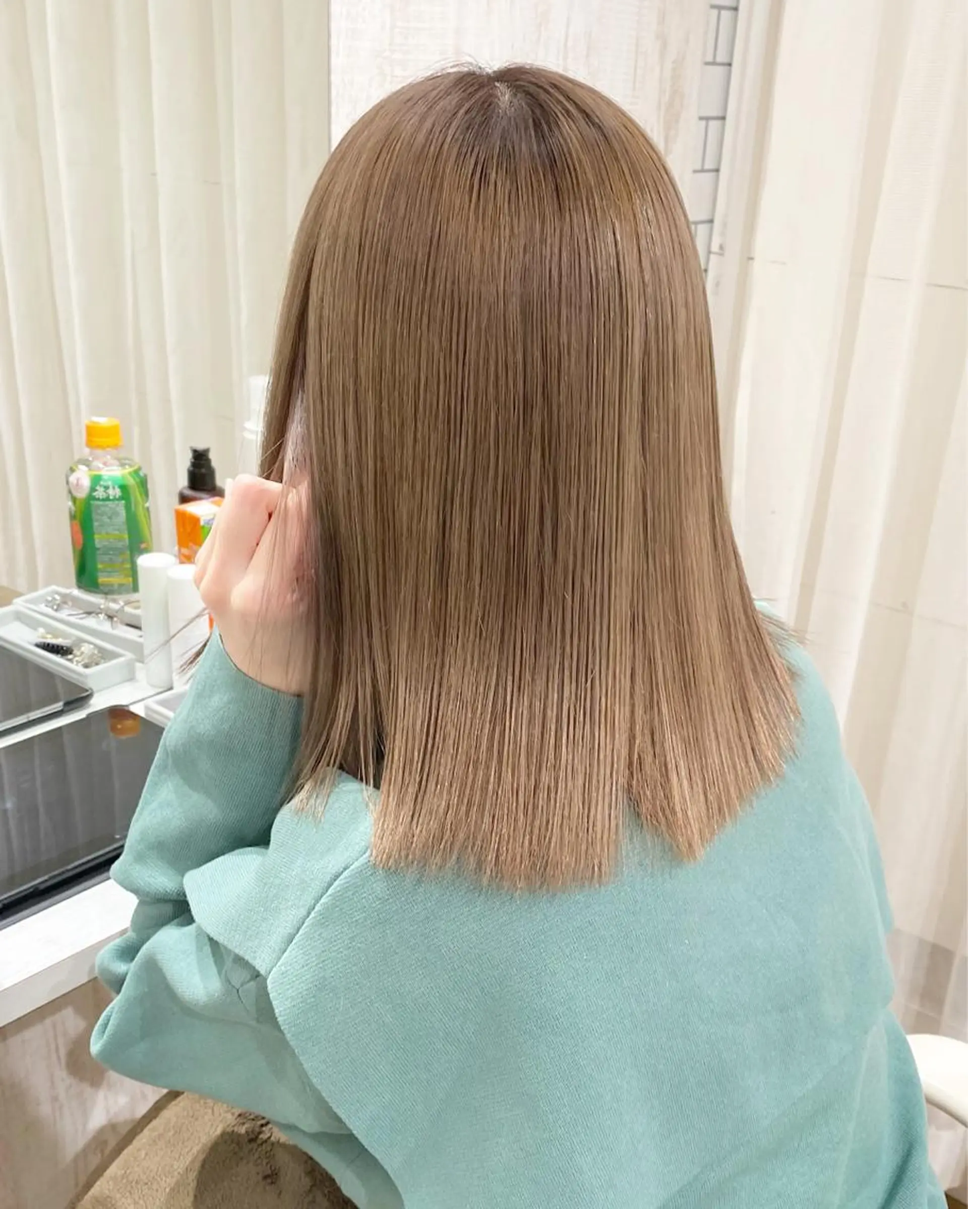 ミディアム カラー シールエクステ ブリーチ ケアブリーチ ダブルカラー ハイライトカラー 🌙HIZUKI🌙 ハイトーン 艶髪のヘアスタイル