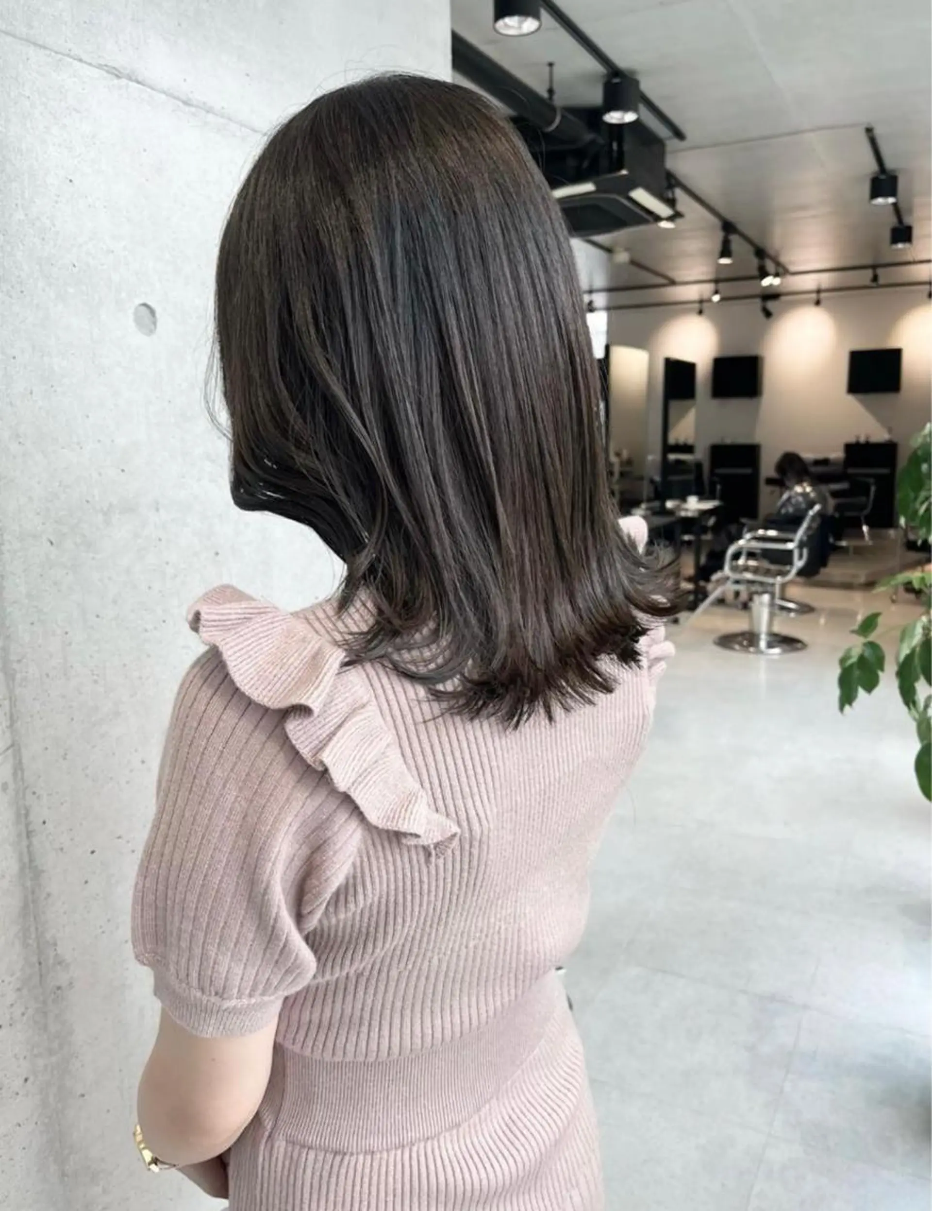 ロング カラー パーマ カット ヘアカラー トリートメント ヘッドスパ 透明感/オリーブ/ グレージュ/YUKAのヘアスタイル