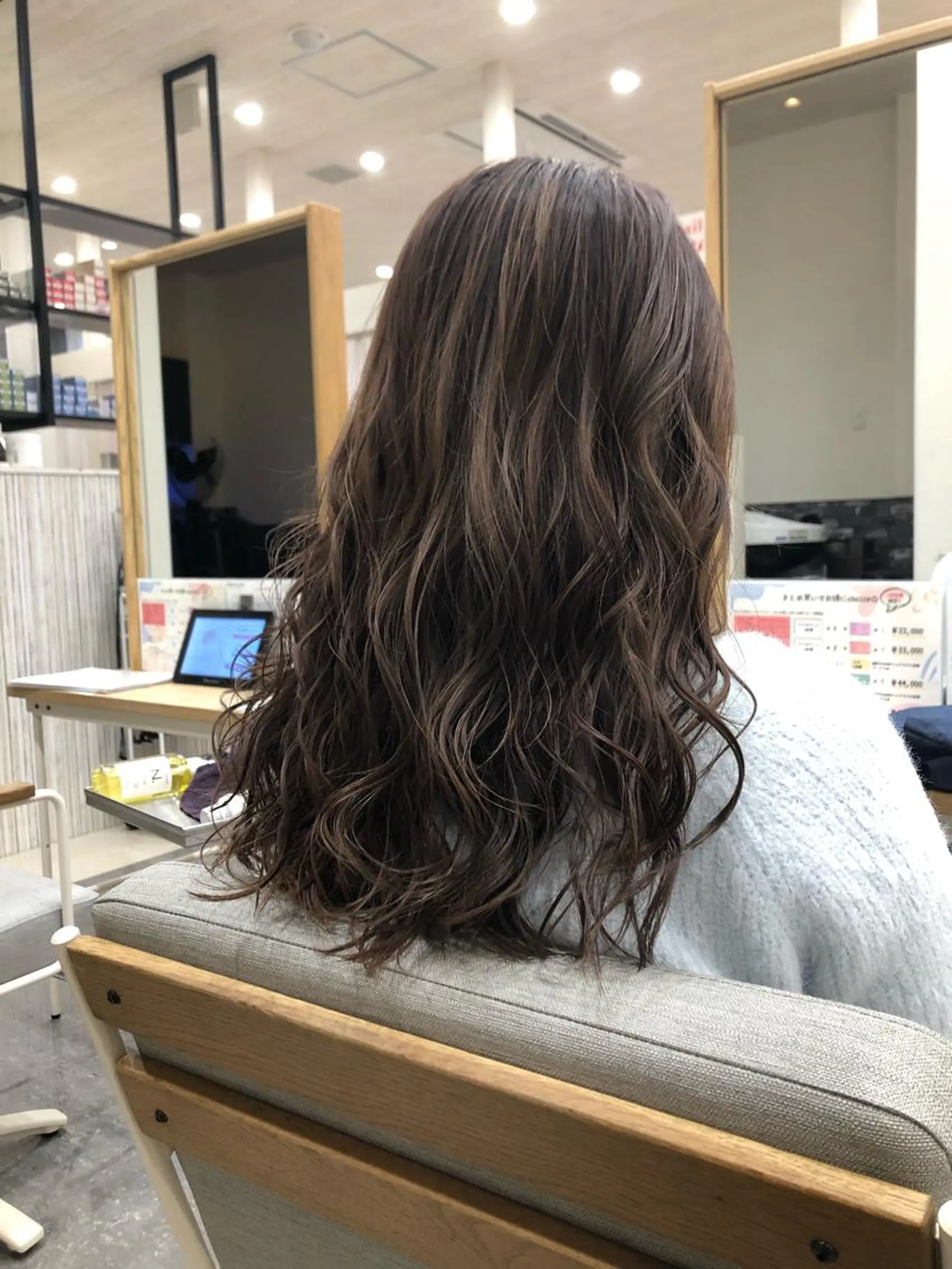 セミロング ヘアカラー 太白区/白髪ぼかし ハイライト/千葉達人のヘアスタイル