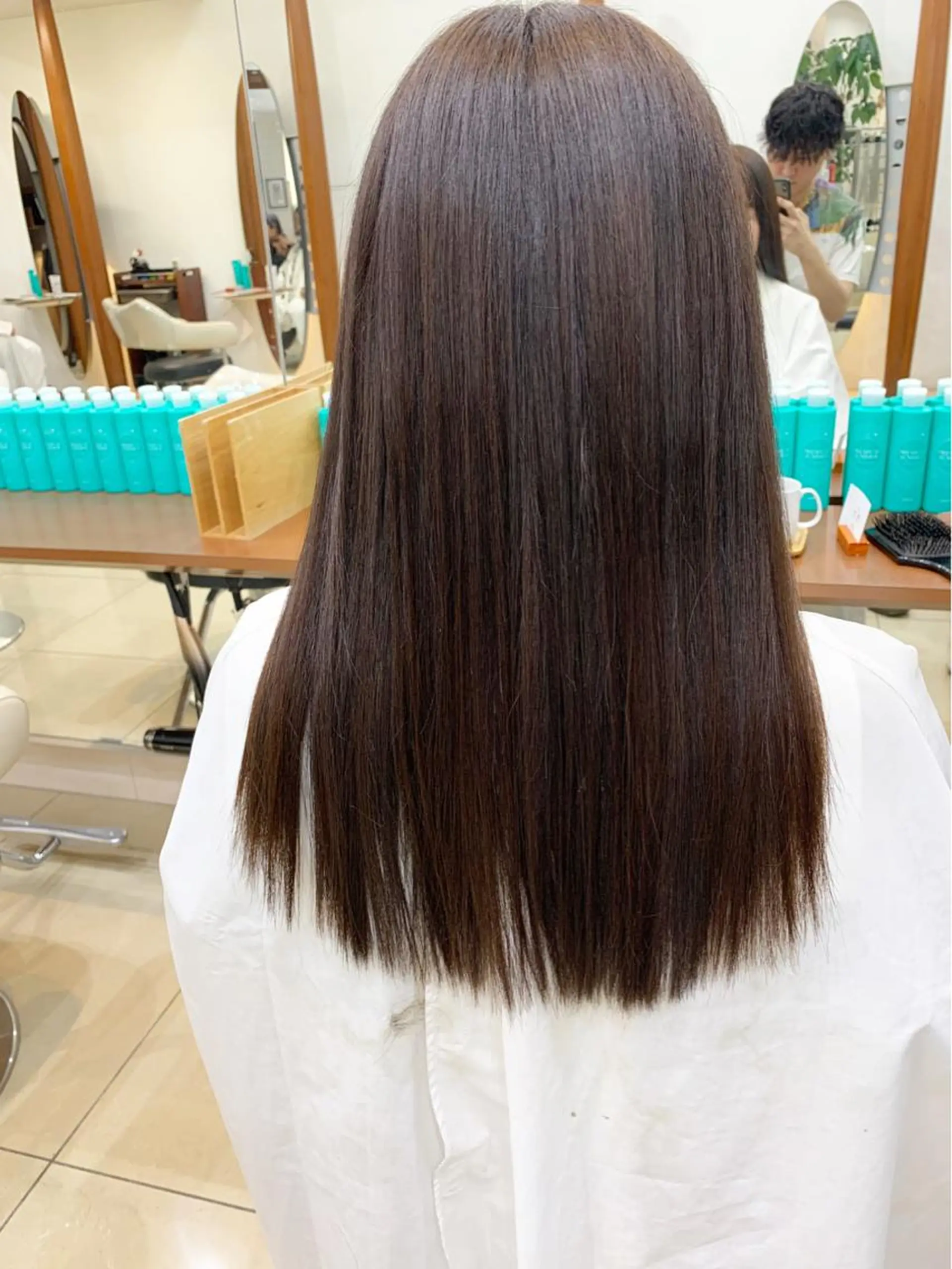 ロング パーマ 縮毛矯正 トリートメント 縮毛矯正/髪質改善 /韓国風　山川春輝のヘアスタイル