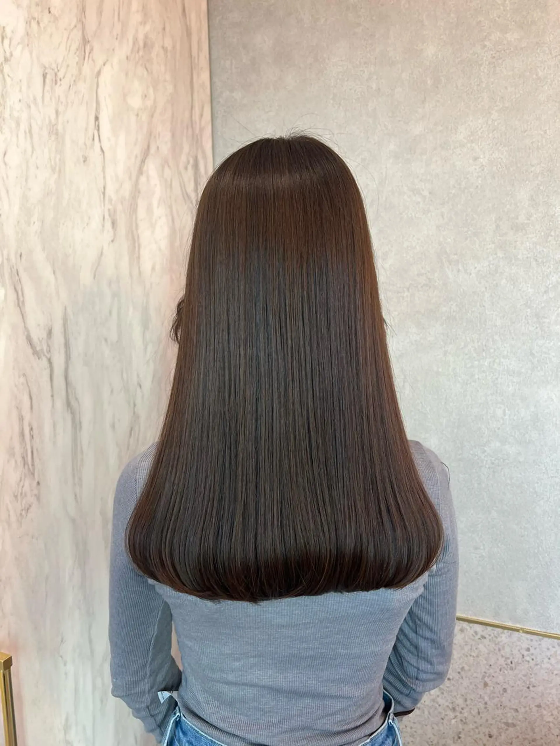 ミディアム エクステ ハイライト 髪質改善 韓国風ヘア 縮毛矯正 カット ヘアカラー トリートメント 🎀しゅな/韓国 レイヤー/透明感♡のヘアスタイル