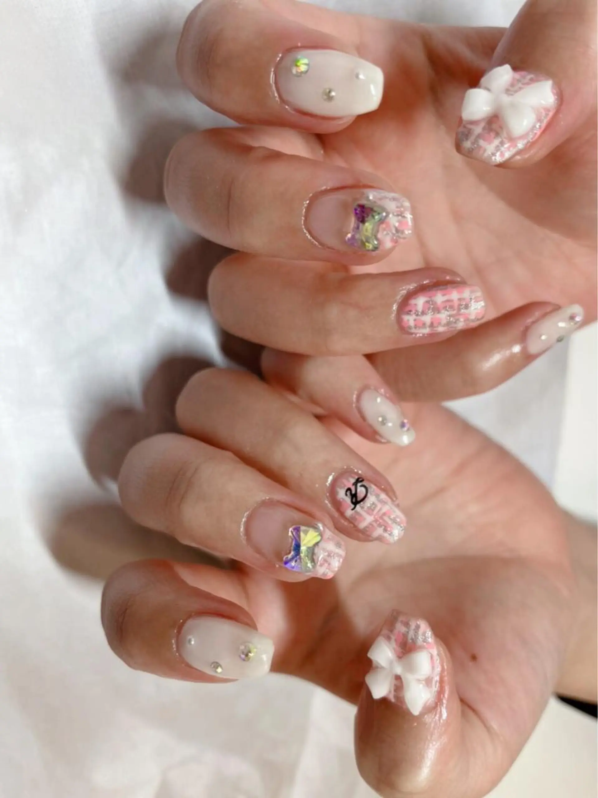 ネイル リボン 【ＯＲＧＡＮ】 nailのネイルデザイン