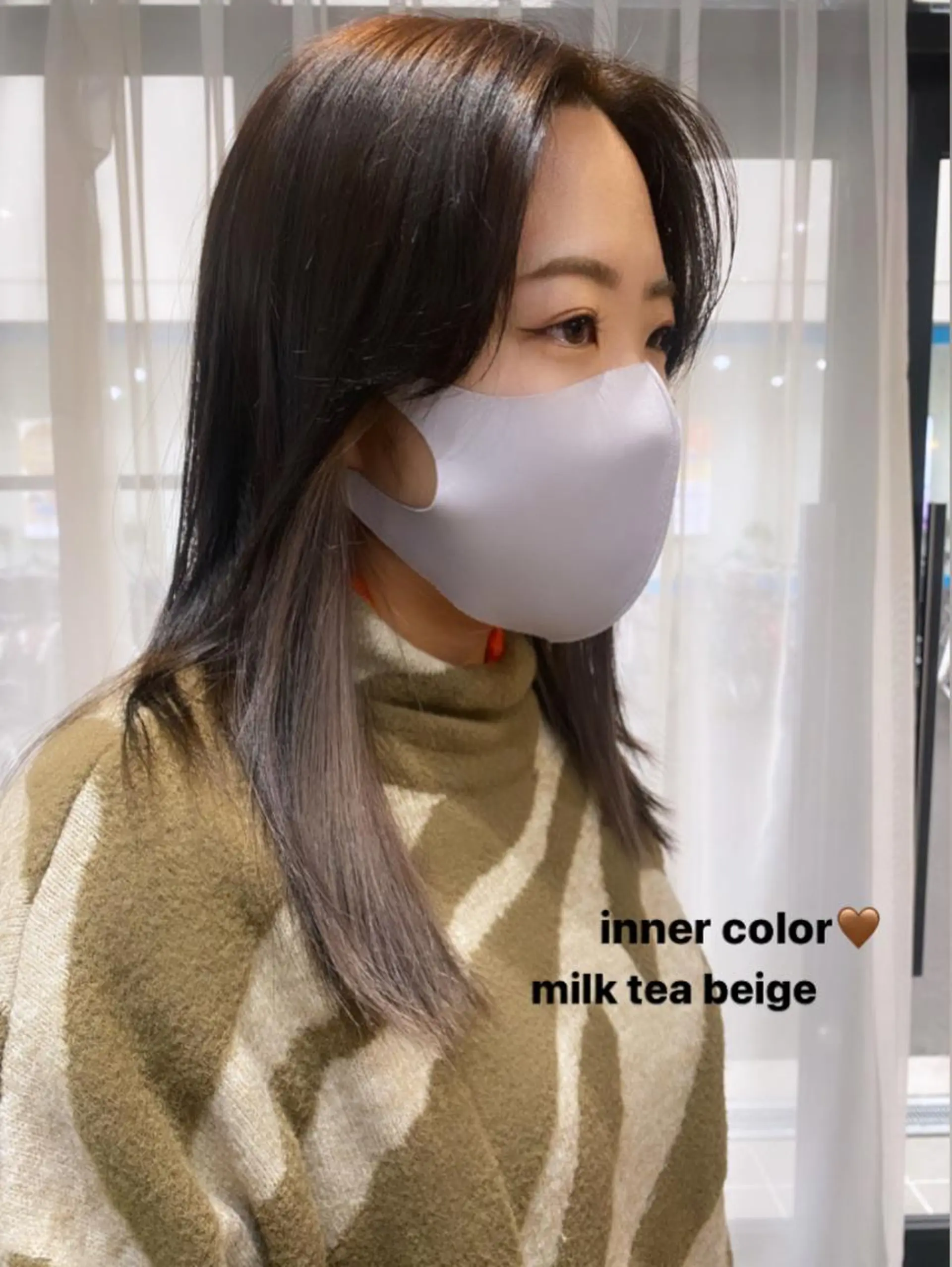 ミディアム カラー パーマ ヘアアレンジ ネイル マツエク・マツパ アイブロウ ハイトーン/透け感 カラー🎀真香のヘアスタイル