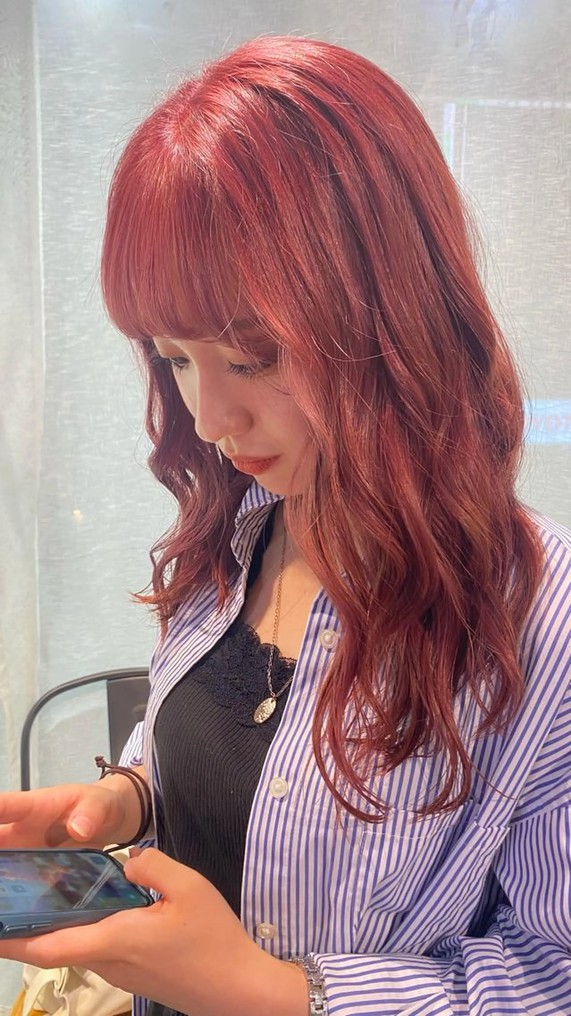 セミロング カラー メンズ メンズブリーチ メンズハイライト メンズハイトーン メンズインナーカラー メンズ韓国風 designcolo r/似合わせNOKAのヘアスタイル