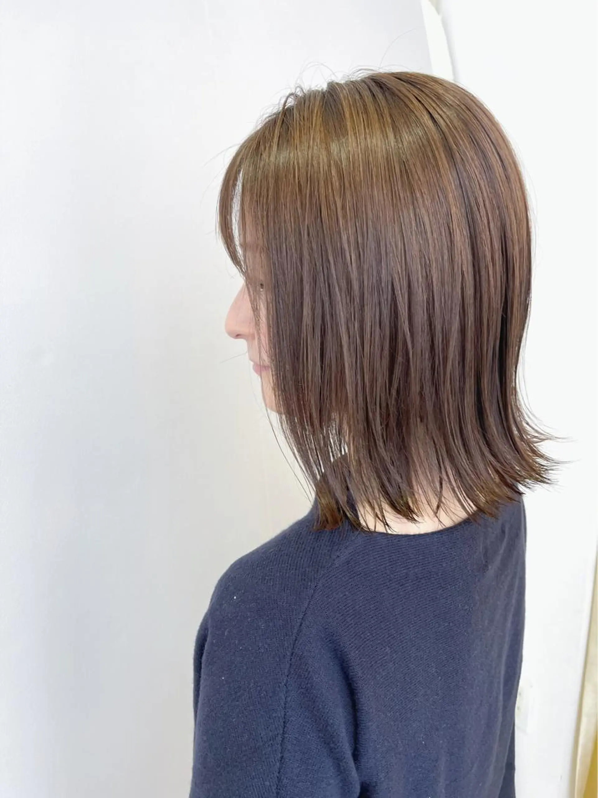 ミディアム カラー カット 縮毛矯正 トリートメント Tamagawa Sakiのヘアスタイル