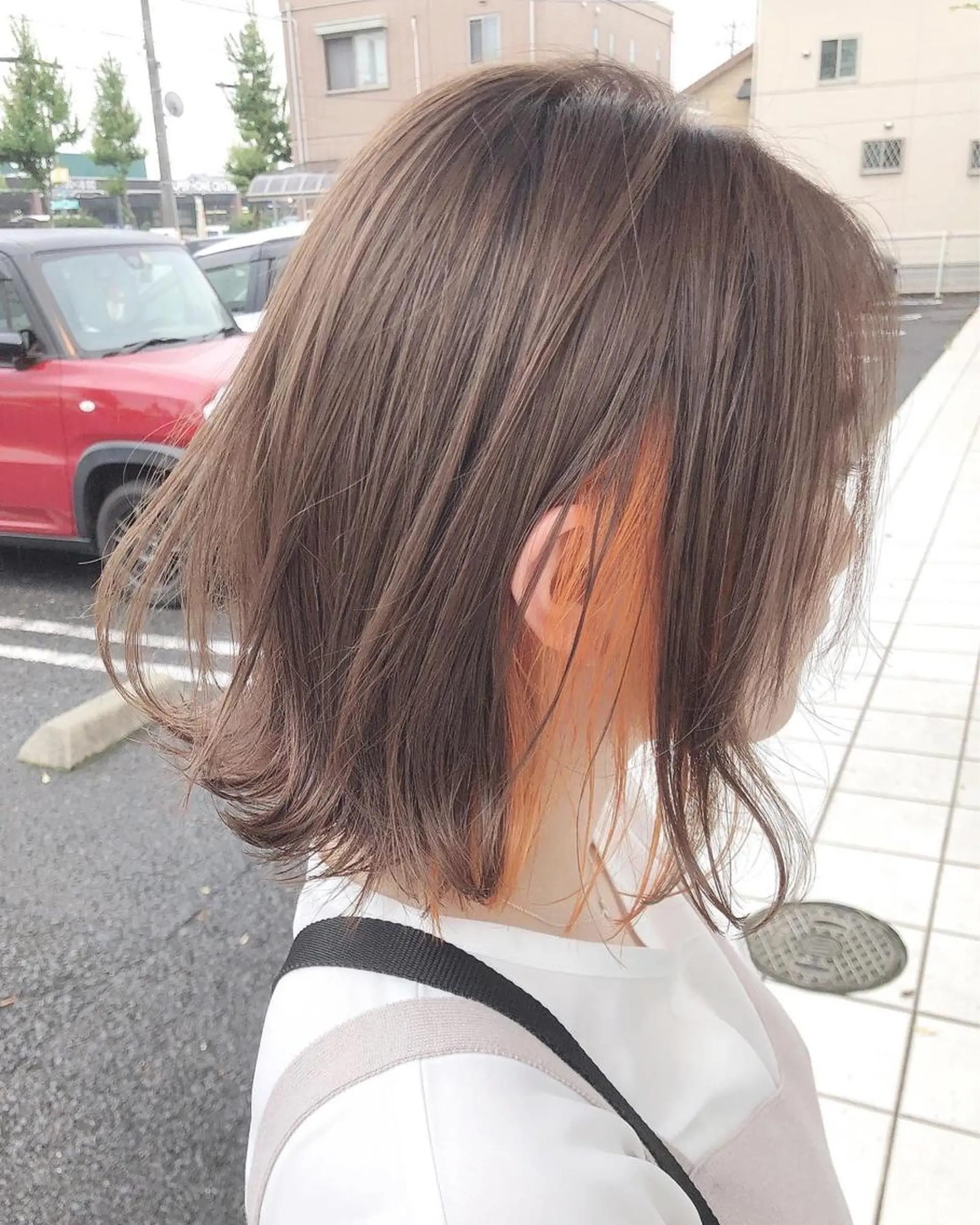 セミロング カット ヘアカラー トリートメント 具志 正太のヘアスタイル