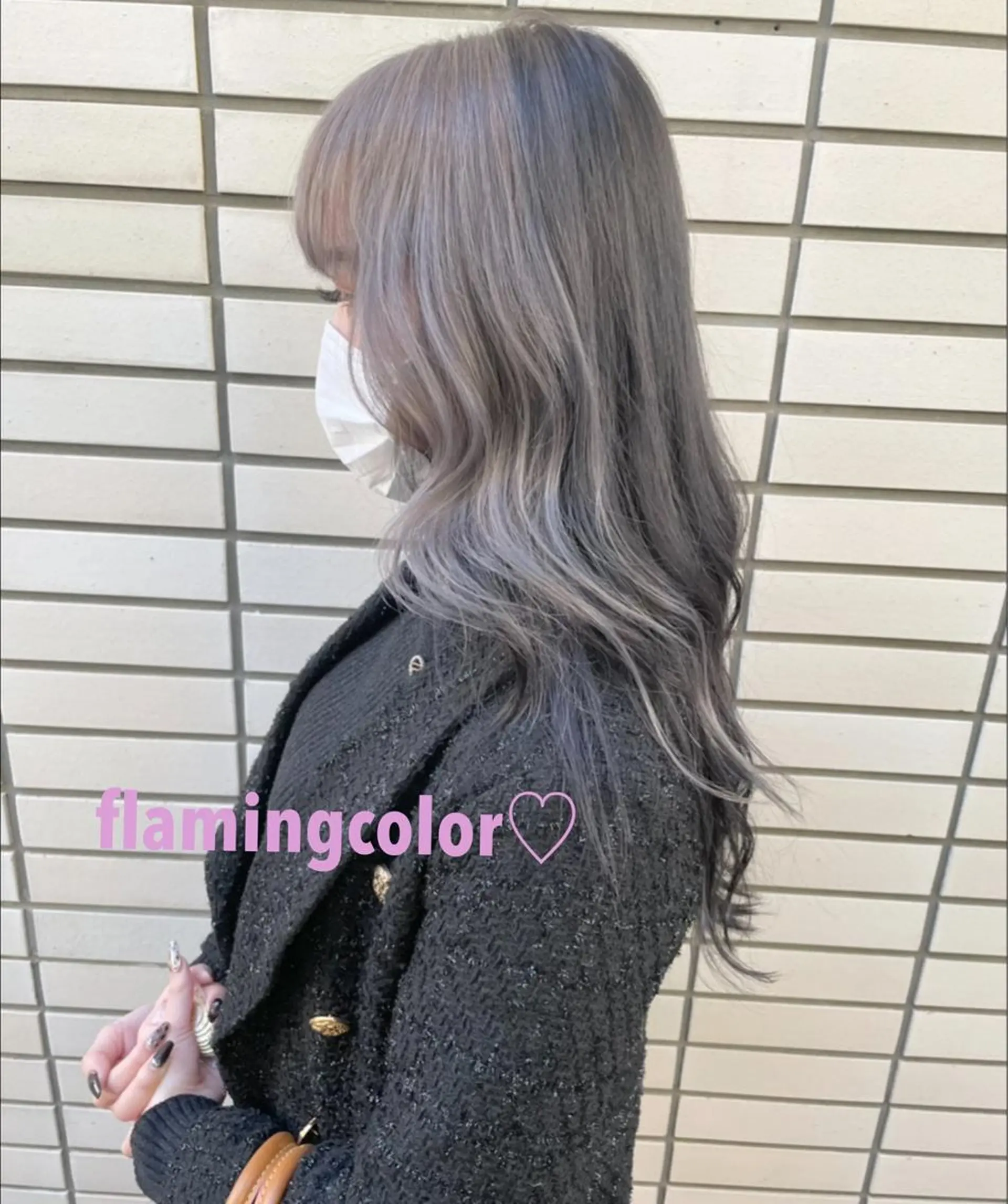 ロング カラー アッシュ シルバー ツートーンカラー ヘアカラー 🤍2nd🤍田所 美希のヘアスタイル