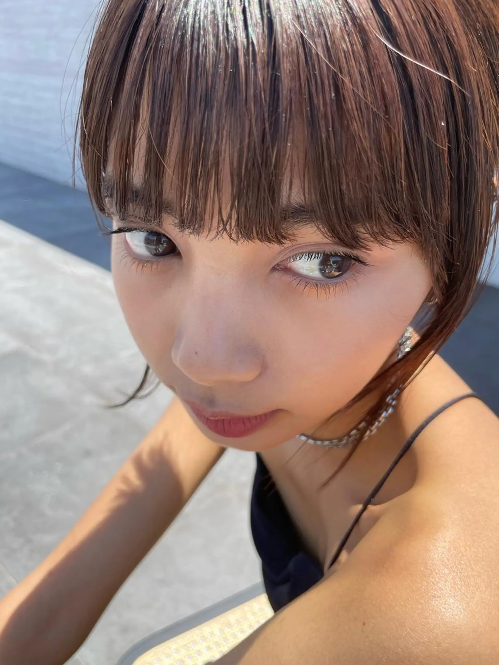 ショート ネイル マツエク・マツパ アイブロウ 下まつげエクステ 一重×まつ毛パーマ 𓊆ᶠᵉᵉʸ𓊇 ᶜᴴᴵᴴᴬᴿᵁのマツエク・マツパデザイン