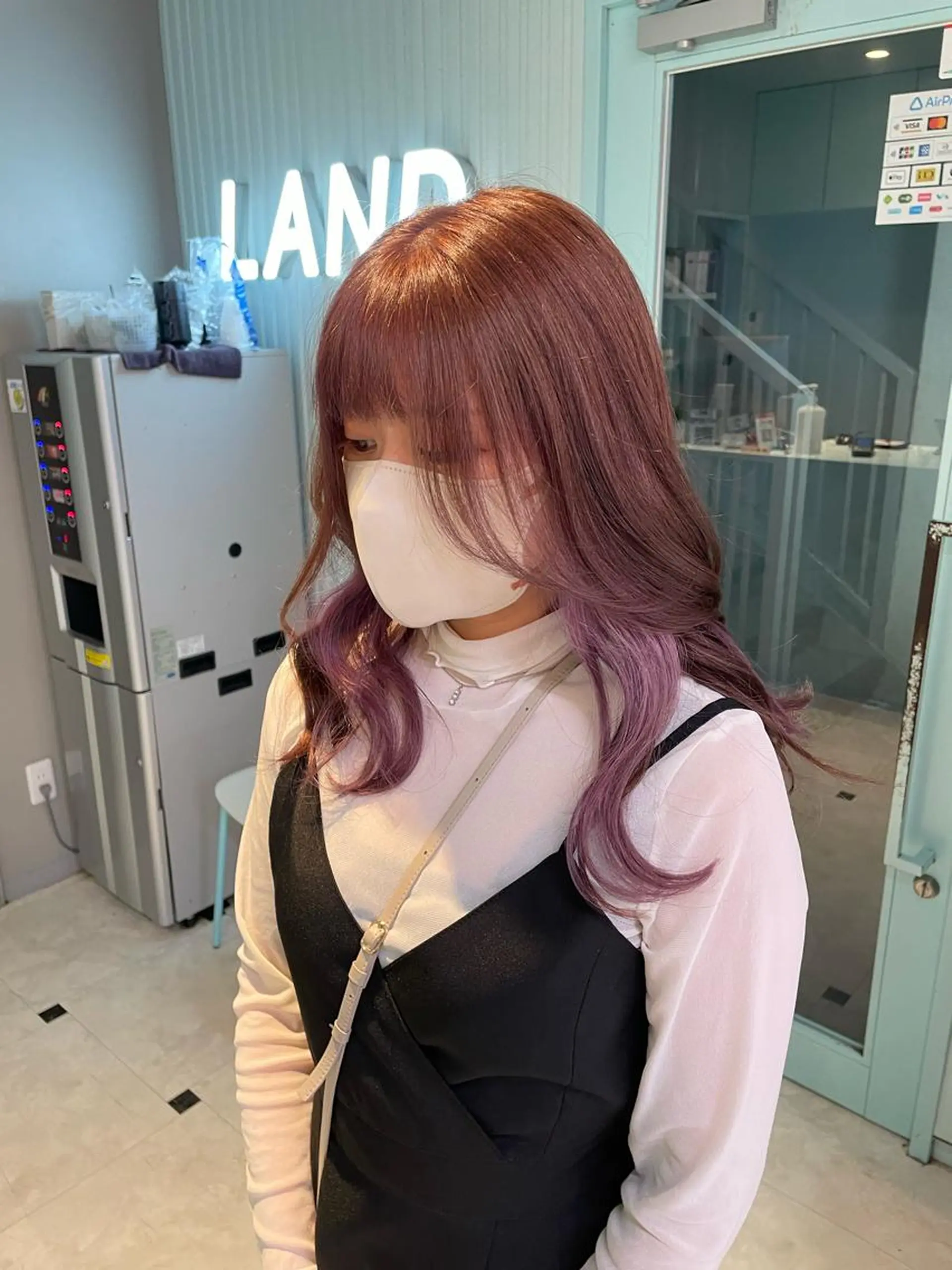 ミディアム ヘアカラー トリートメント 顔周りレイヤー/新宿 /モテ艶カラー/航介のヘアスタイル