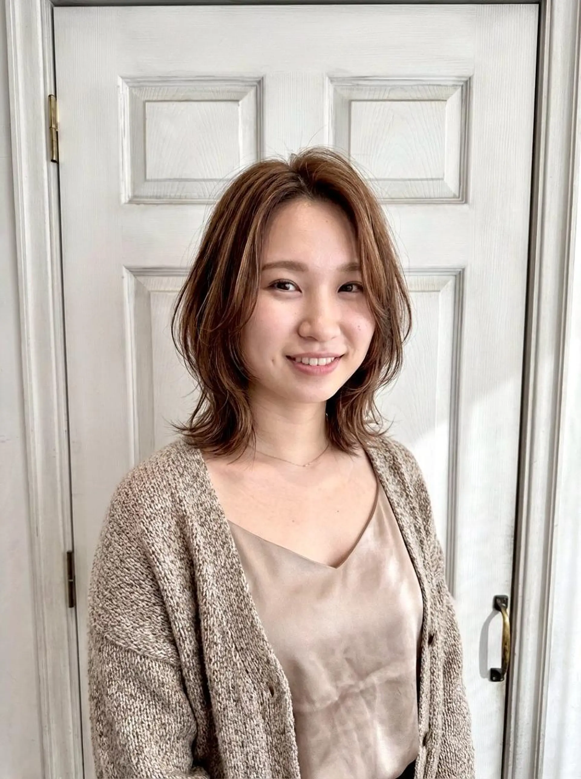 ミディアム ボブ くびれヘア 顔周りカット 髪質改善 韓国風ヘア Aroma hair 🌙tanakaのヘアスタイル