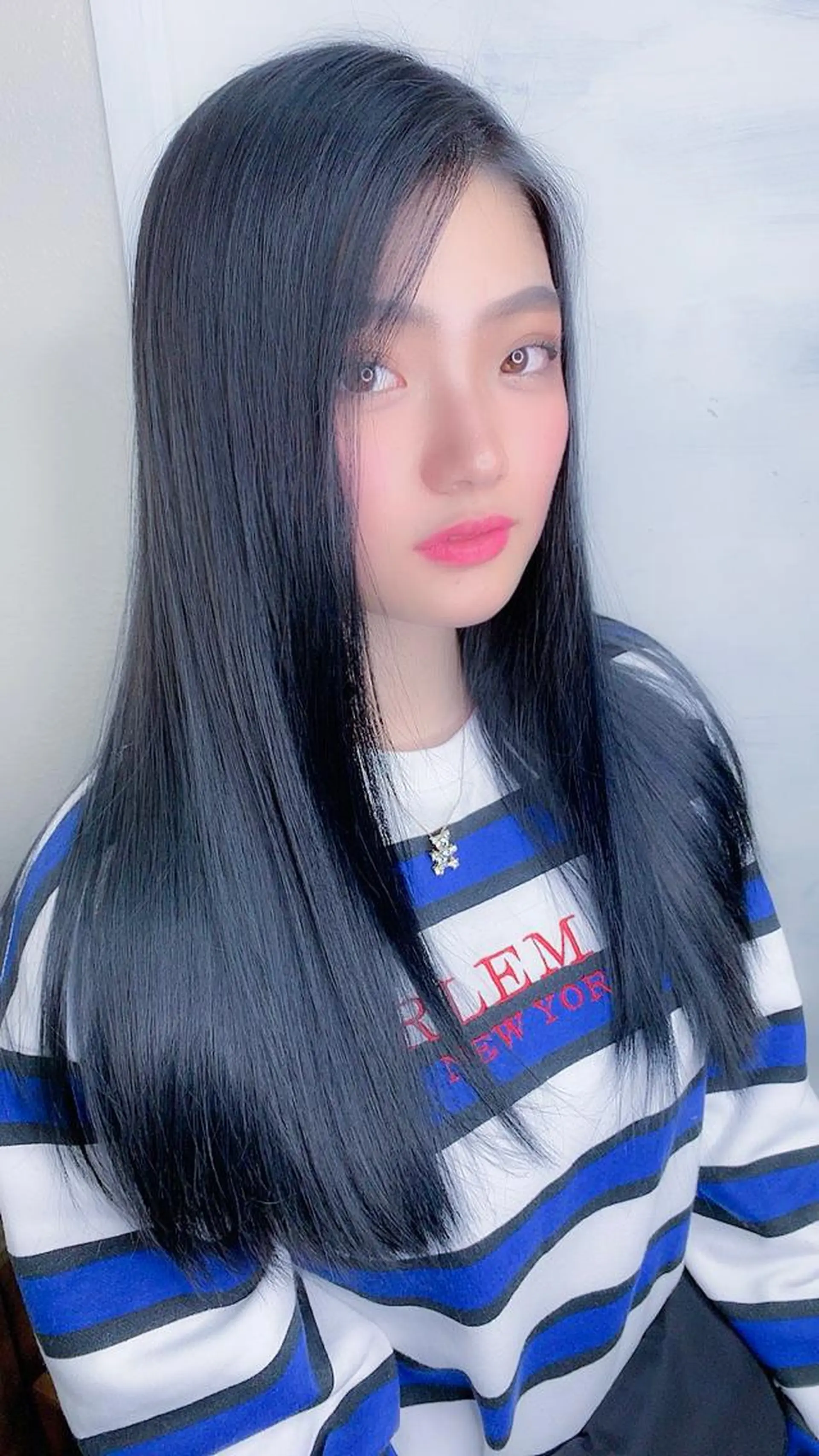 ロング カラー 黒髪 ブルーカラー ブルーブラック トリートメント BOX mico.のヘアスタイル