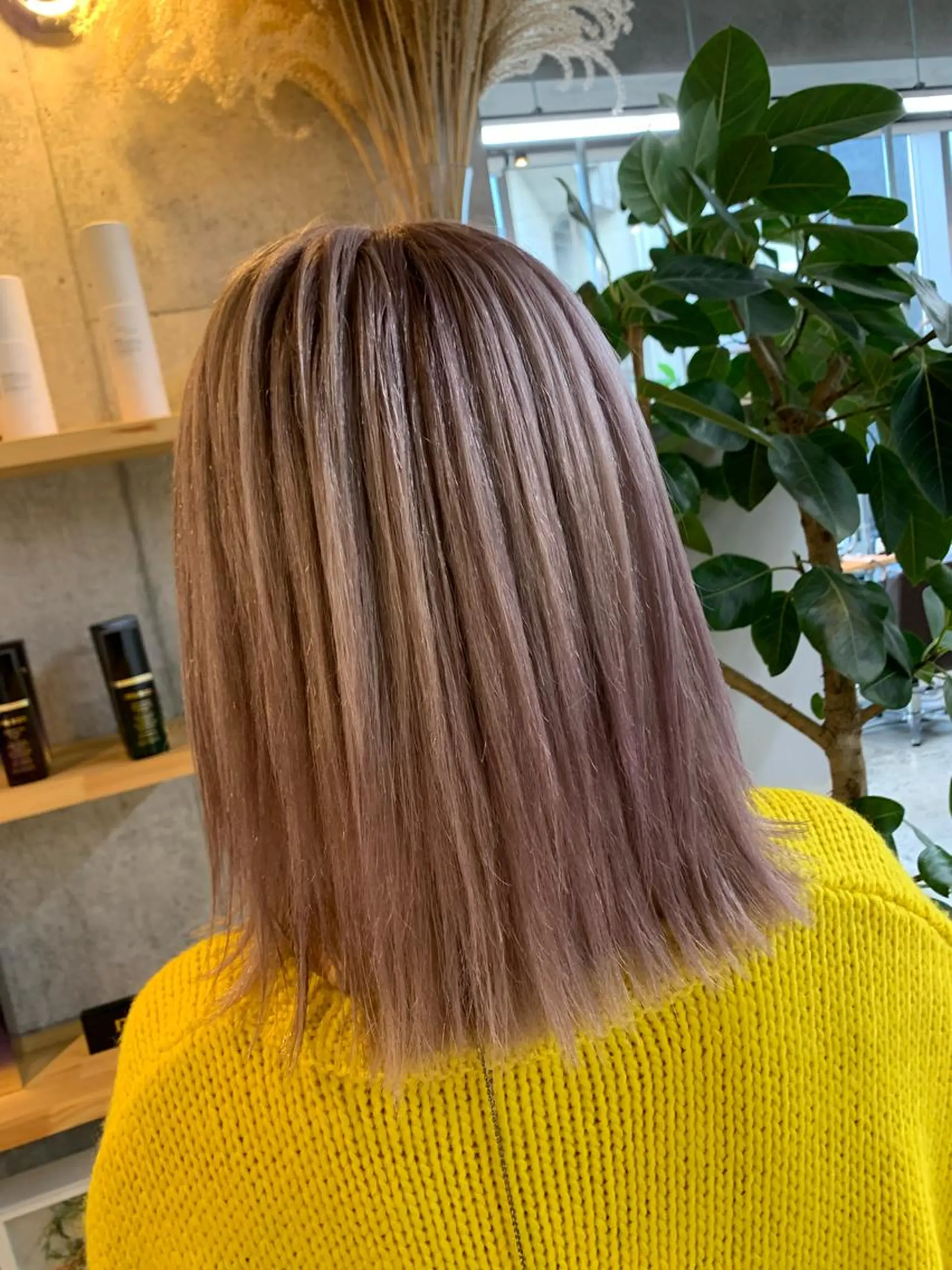 ミディアム カラー ヘアカラー トリートメント 天野 開のヘアスタイル