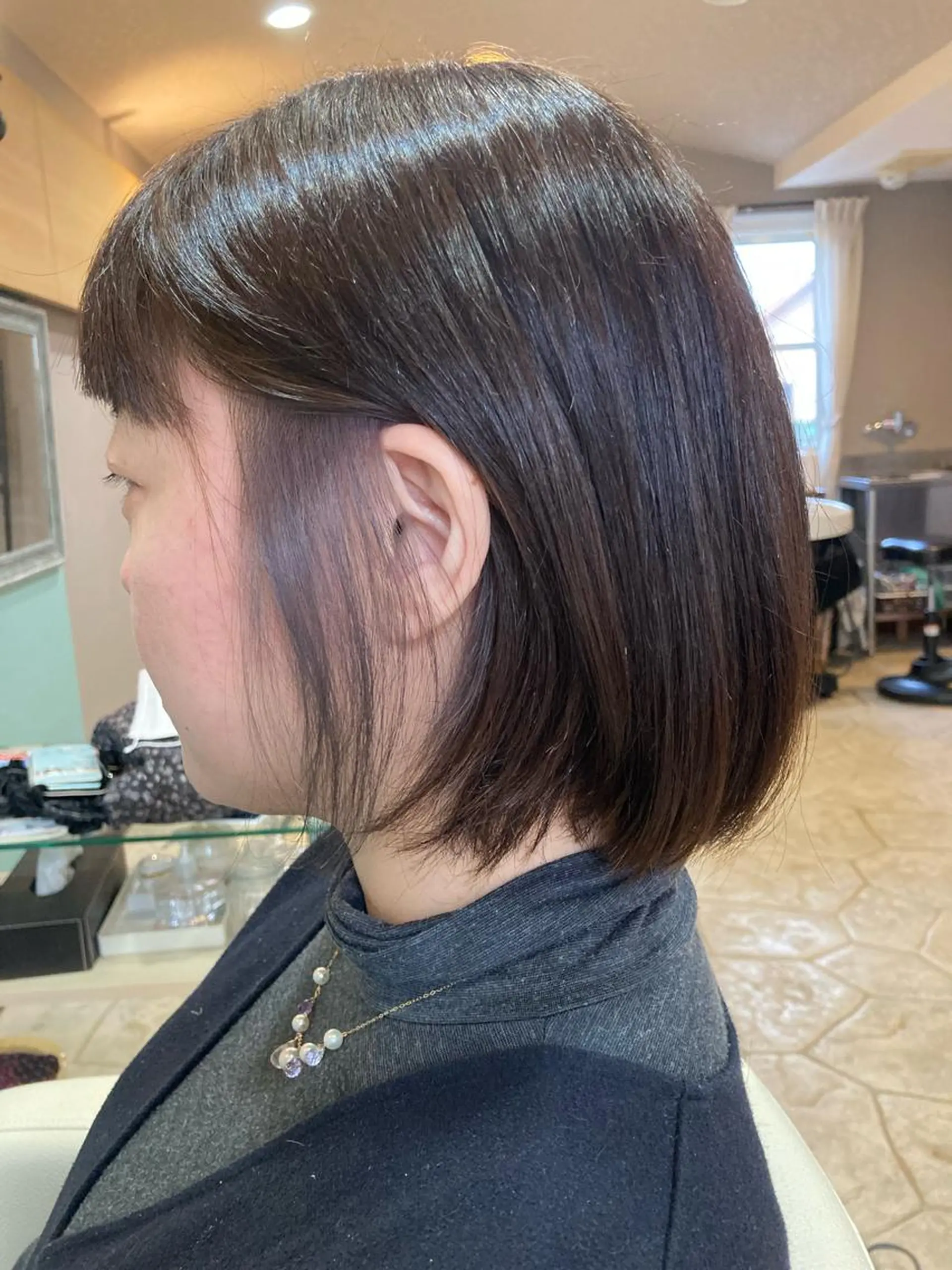 カラー イヤリングカラー 谷川 穂のヘアスタイル