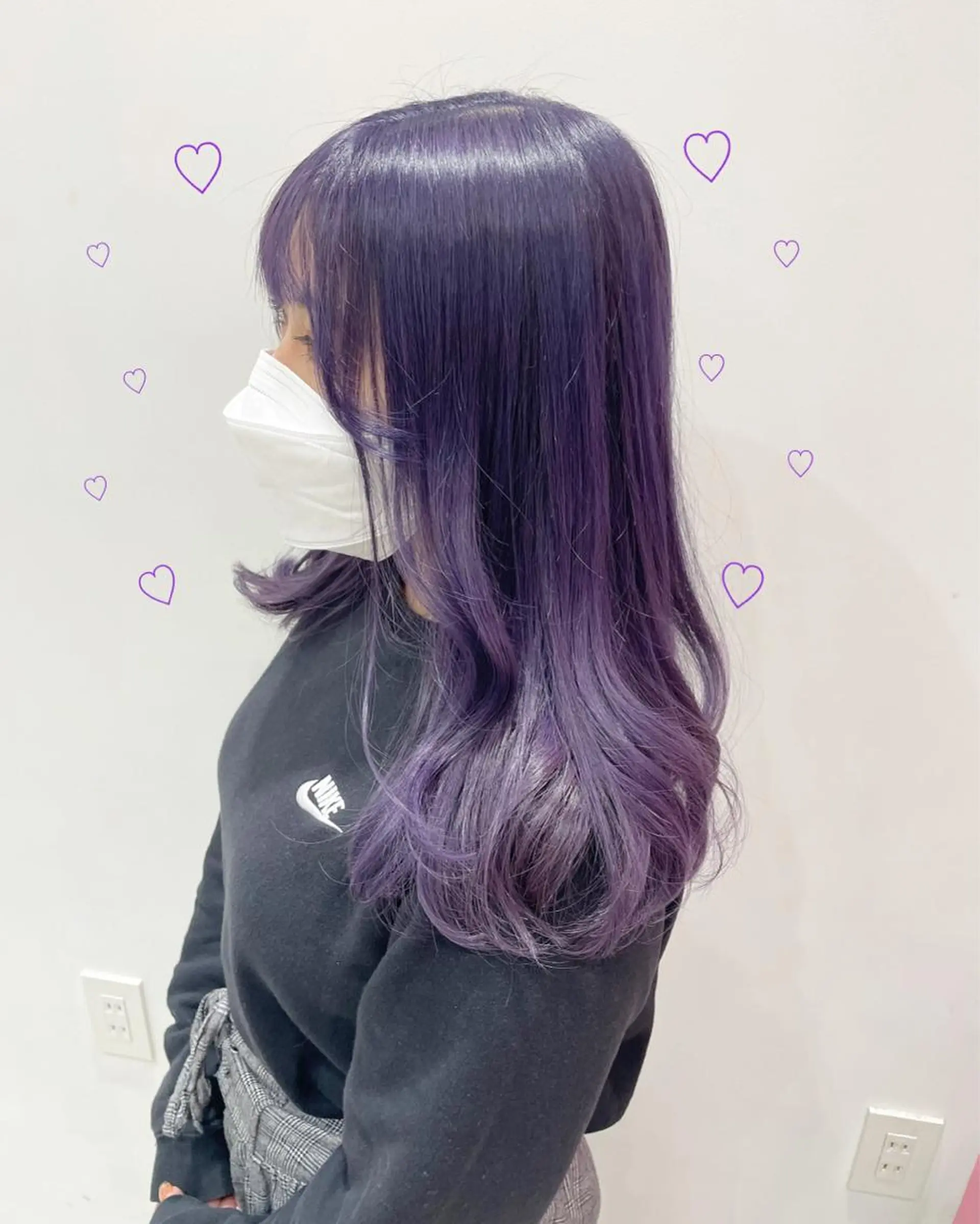 ミディアム カラー ラベンダーカラー 新宿駅近♡個室 ♡関口三都季🌜のヘアスタイル