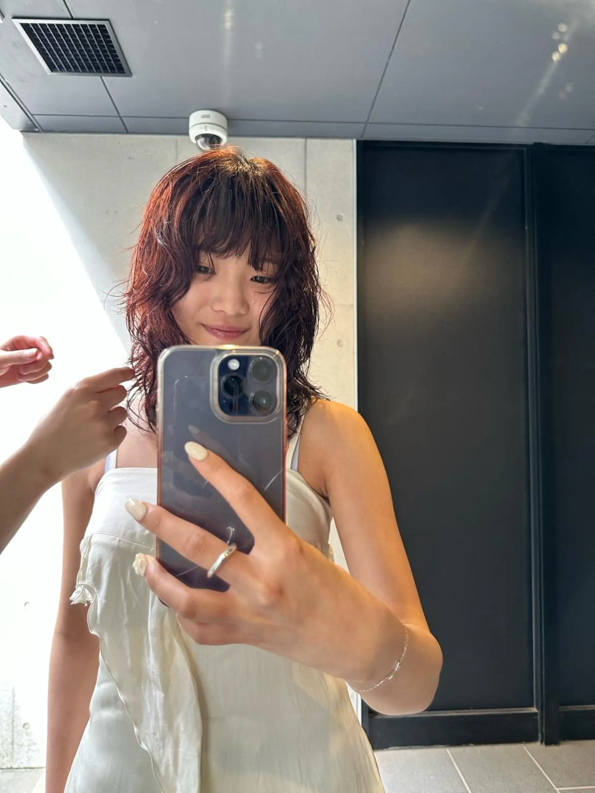 ミディアム カラー パーマ カット ヘアカラー 似合わせウルフ/ レイヤー/山本祐輔のヘアスタイル