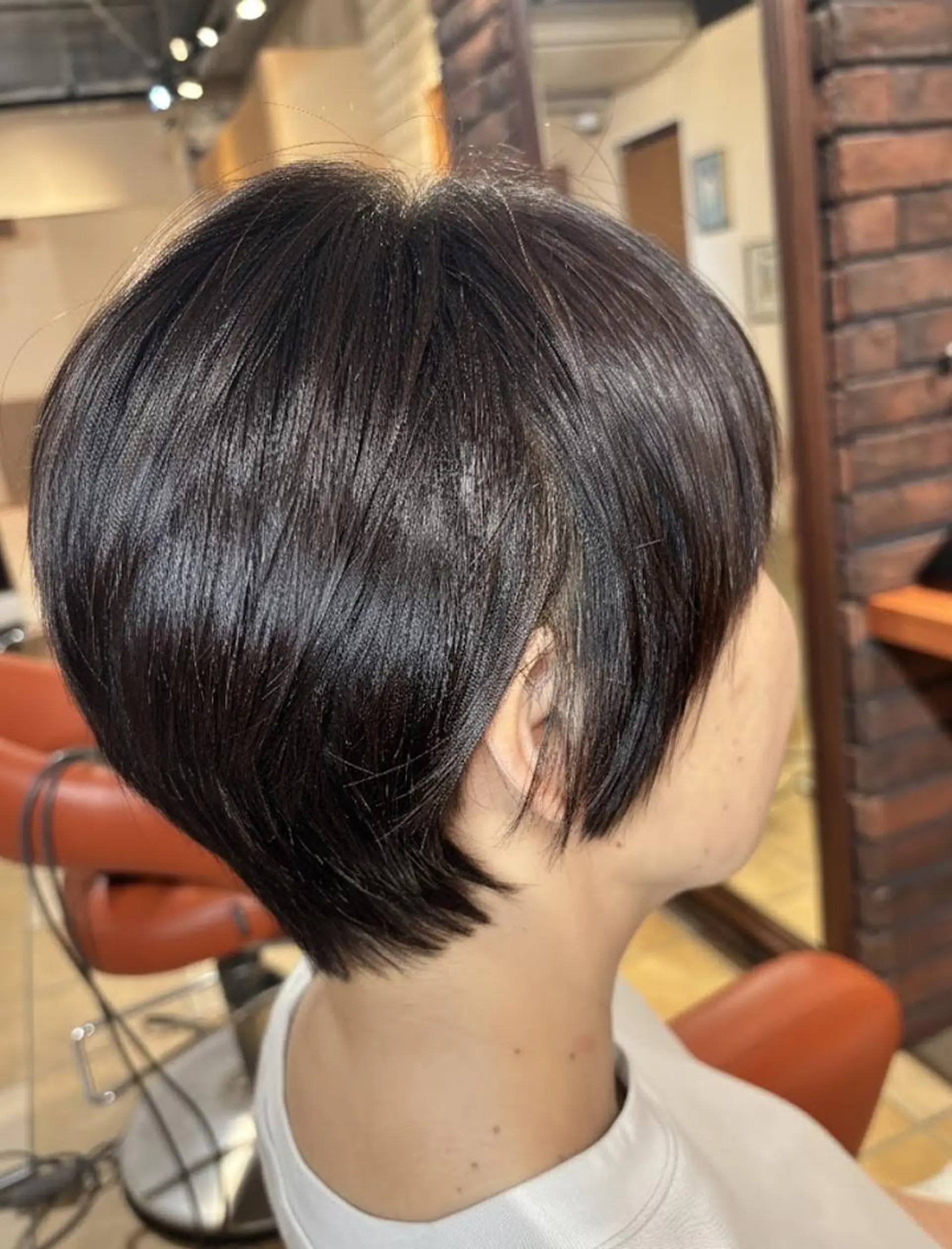 ショート アッシュ アッシュブラウン 小顔カット カット ヘアカラー トリートメント ヘッドスパ flencia 丸 和博｜カットのヘアスタイル