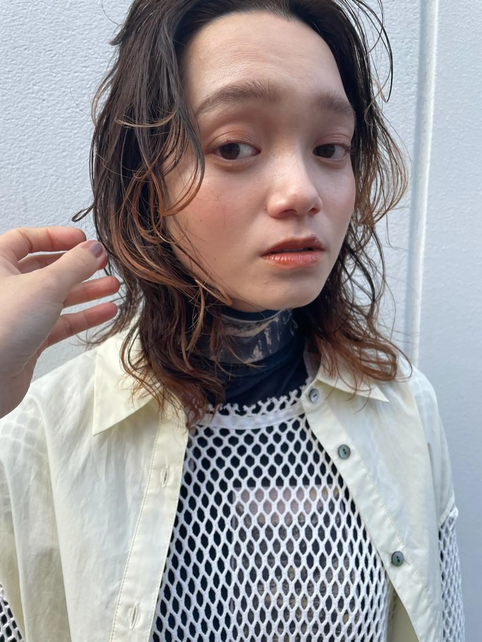 ミディアム カラー カット ヘアカラー ヤマモト マイのヘアスタイル