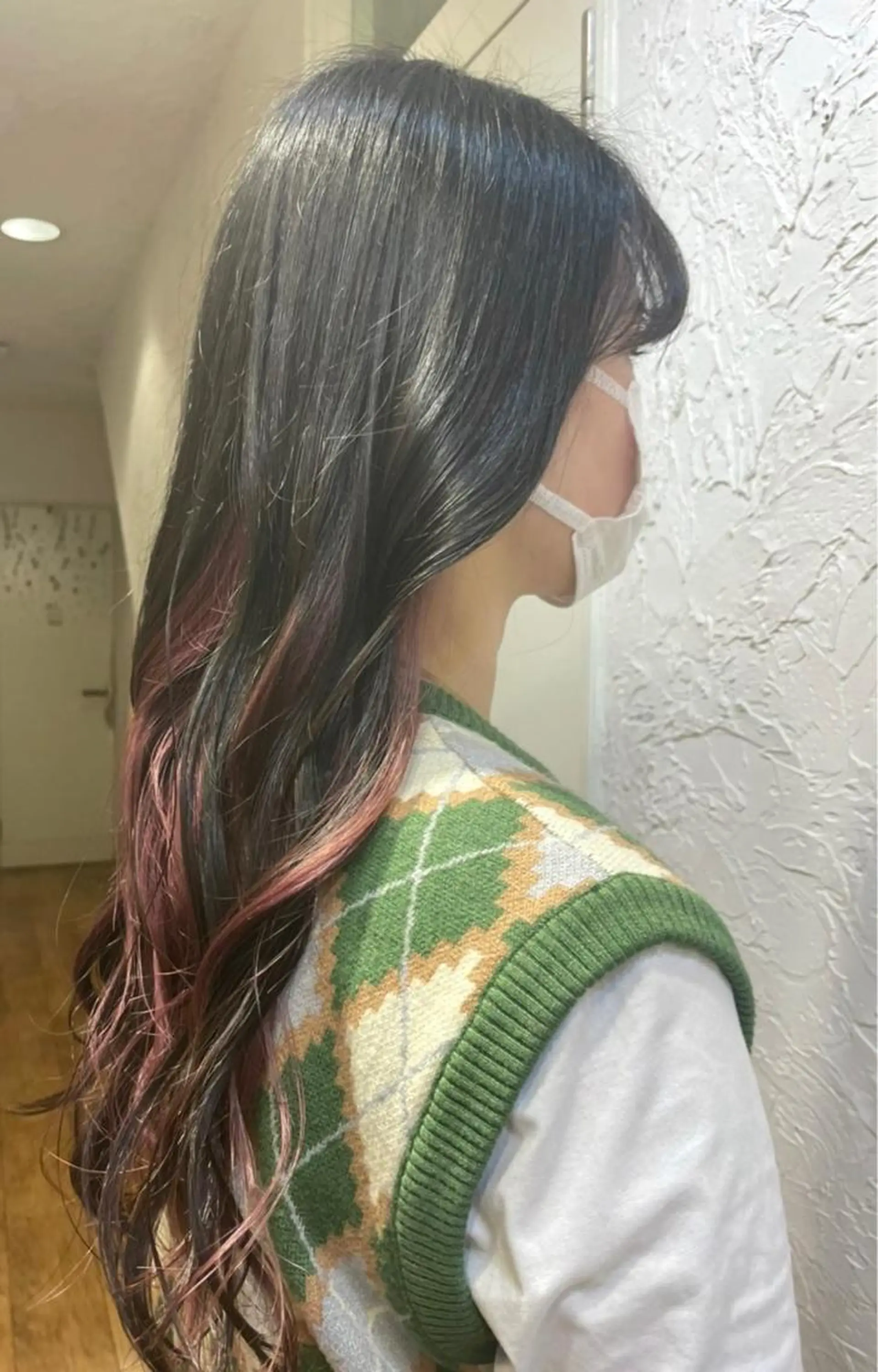 ロング カラー ミストバング イヤリングカラー フェイスフレーミング グラデーションカラー ロング Colk ☆のマツエク・マツパデザイン