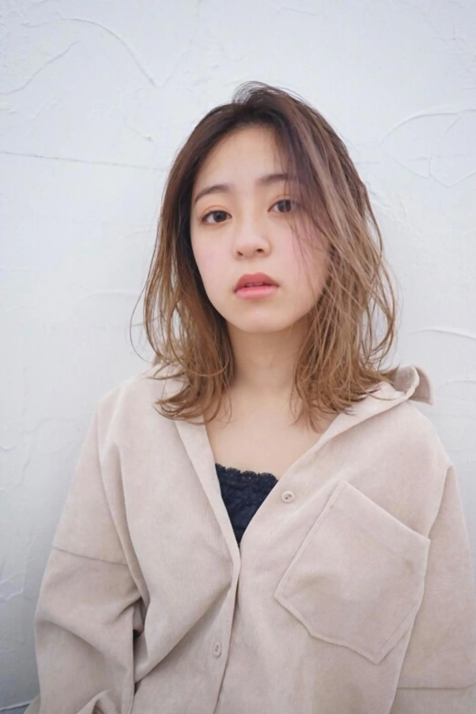 セミロング カット ヘアカラー トリートメント 小田川 竜也のヘアスタイル