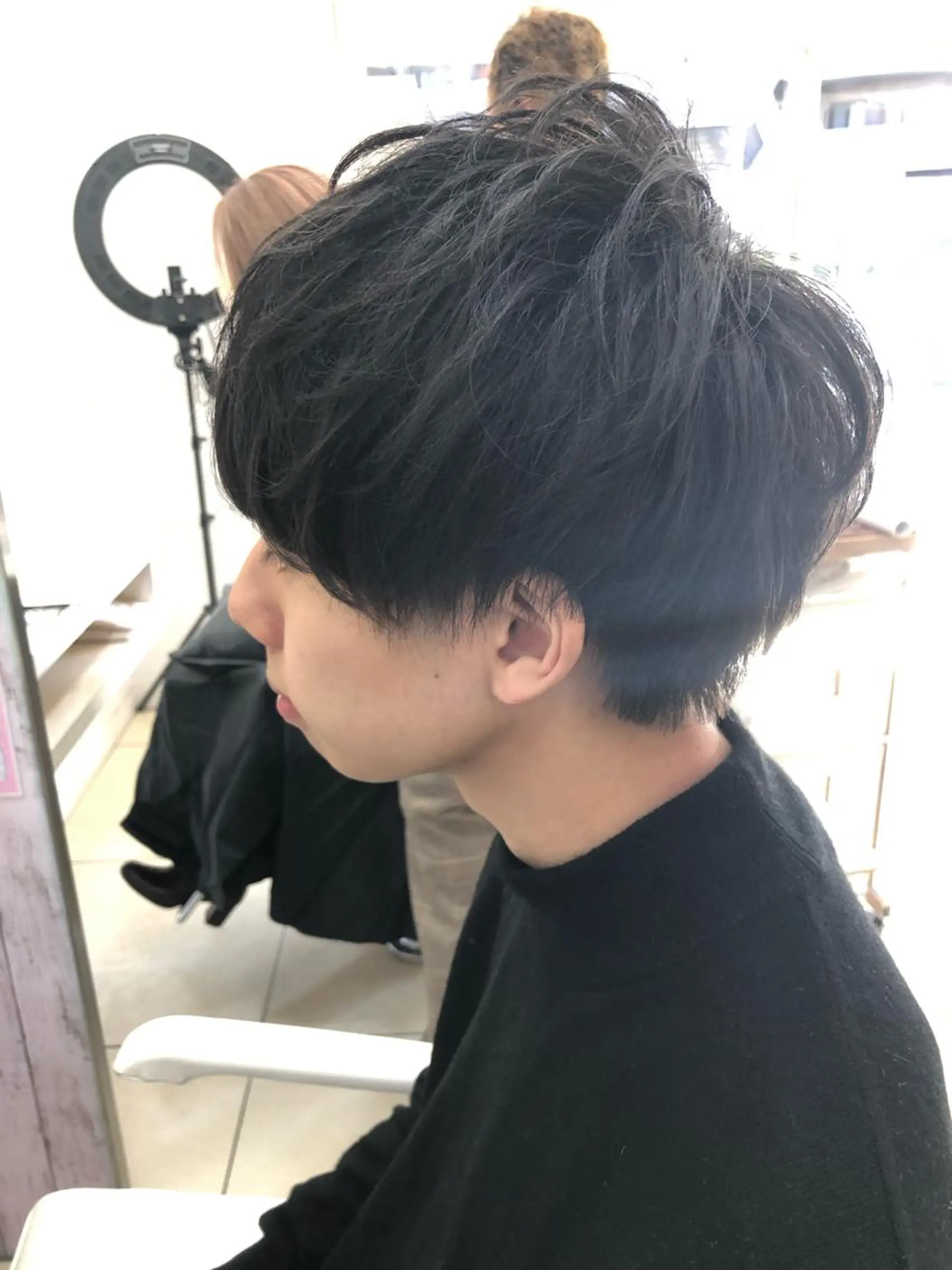 ショート メンズ カット 髪質改善× 白髪ぼかし溝江のヘアスタイル