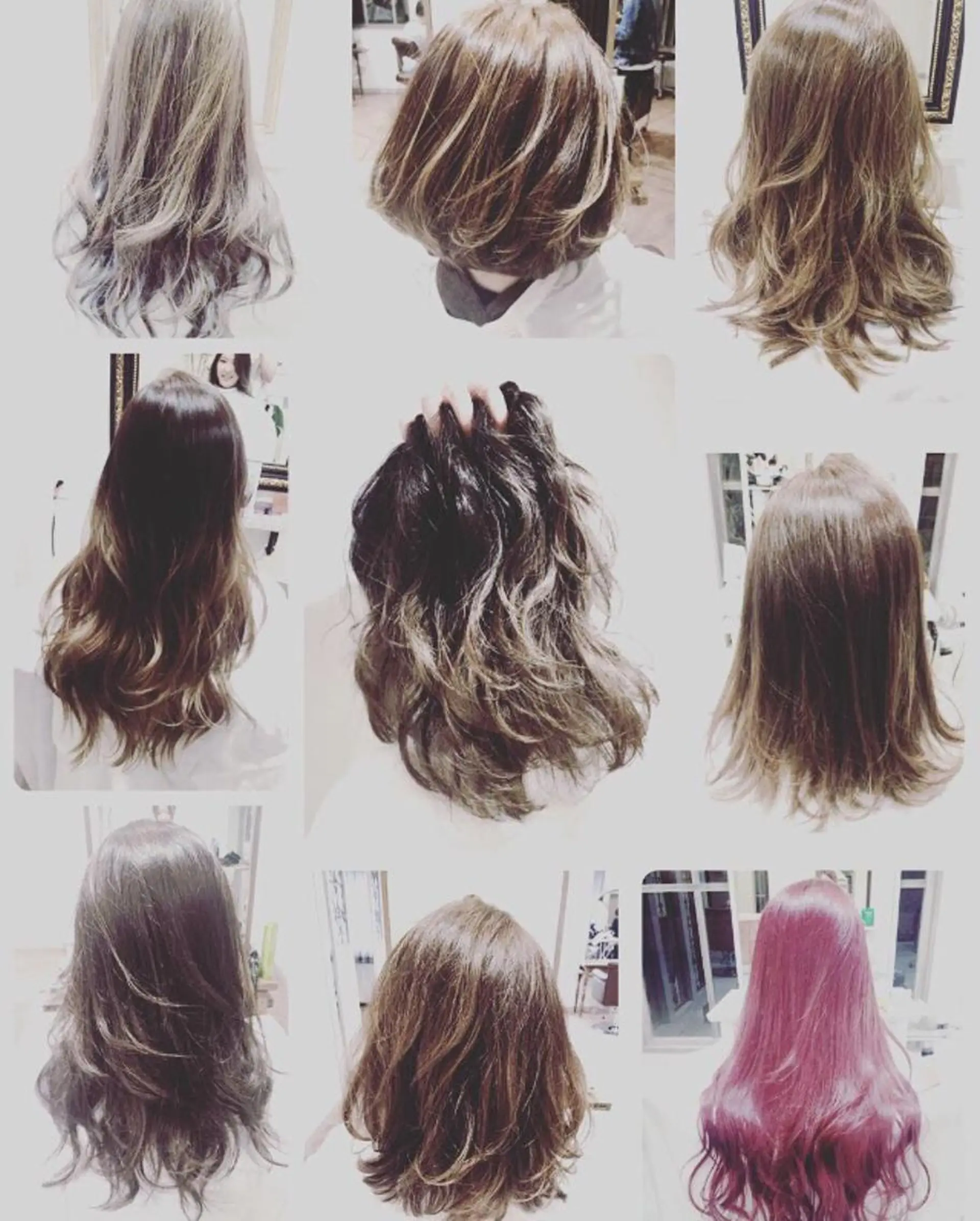 ショート ミディアム セミロング ロング カラー パーマ ヘアアレンジ 韓国♡ハイライト ♡YURIのヘアスタイル