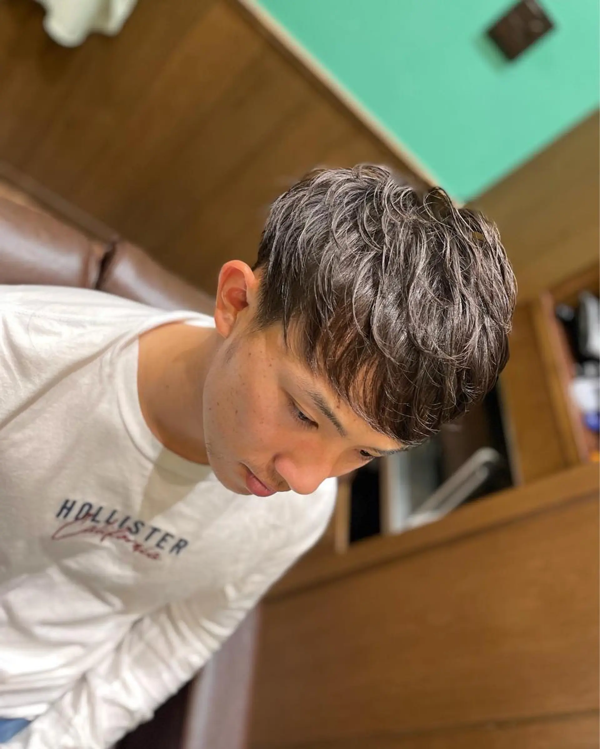 ミディアム パーマ 中越 仁一郎のヘアスタイル
