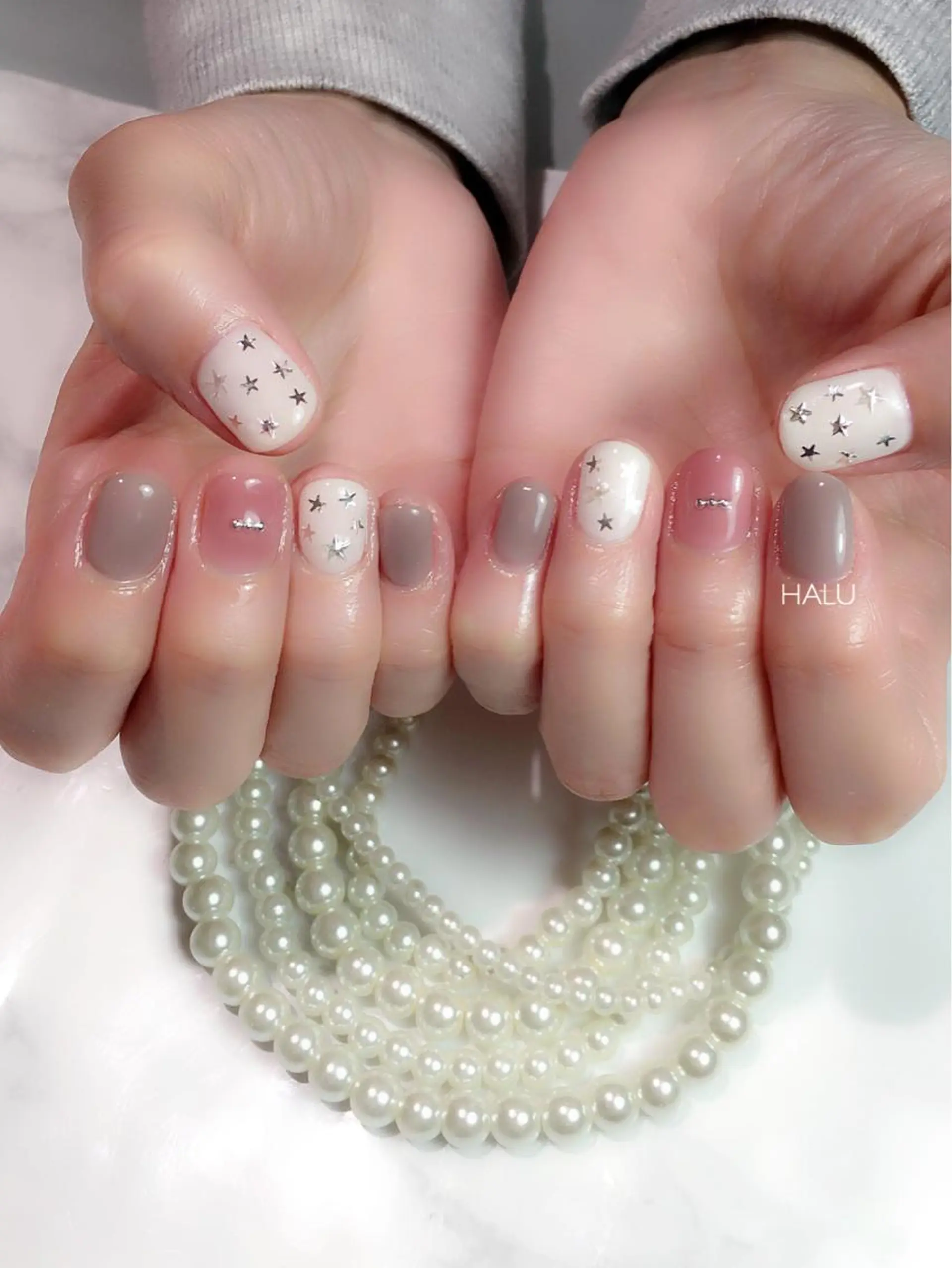 ネイル シルバー HALU ハルのネイルデザイン