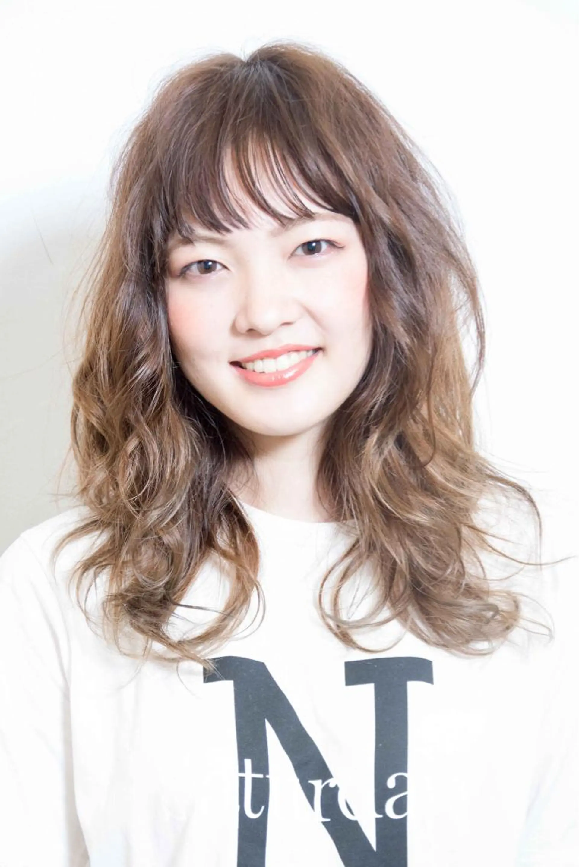 セミロング カラー パーマ La Ruelle 江曽島店/髪質改善のヘアスタイル