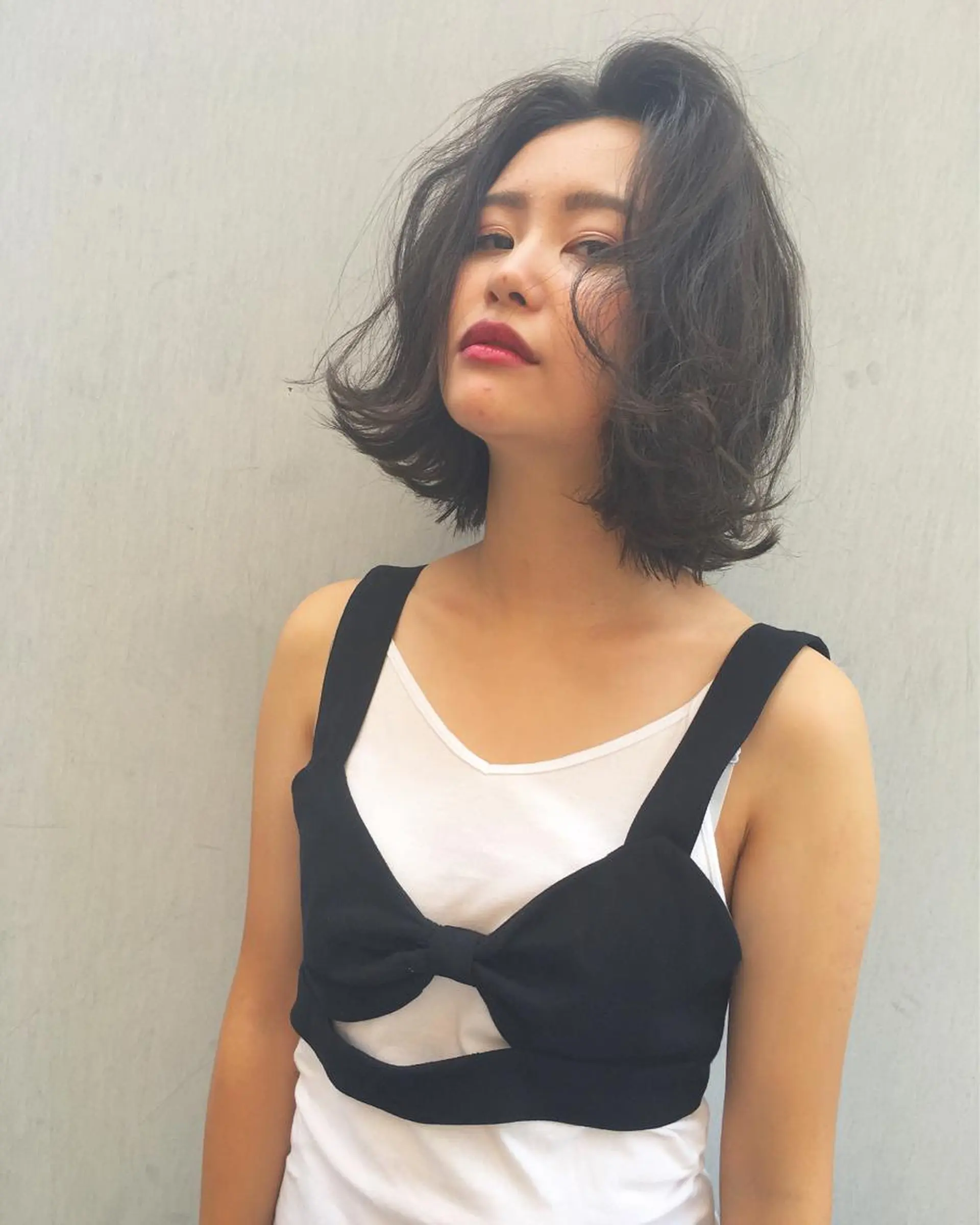 ショート カラー パーマ ヘアカラー 奥秋 理紗　sai xのヘアスタイル