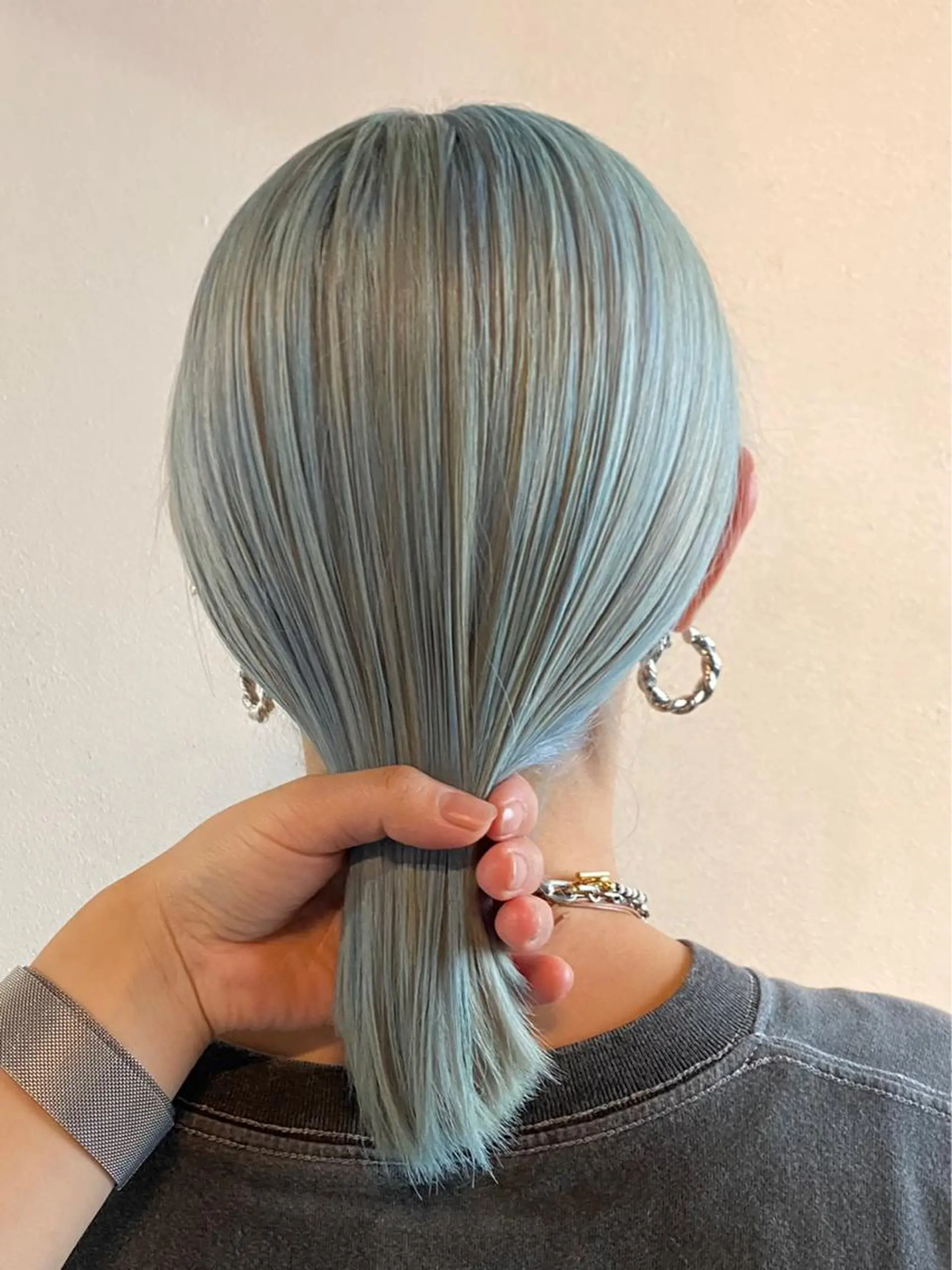 カラー ブルーカラー ハイトーン/髪質改善 ダブルカラー/名古屋のヘアスタイル