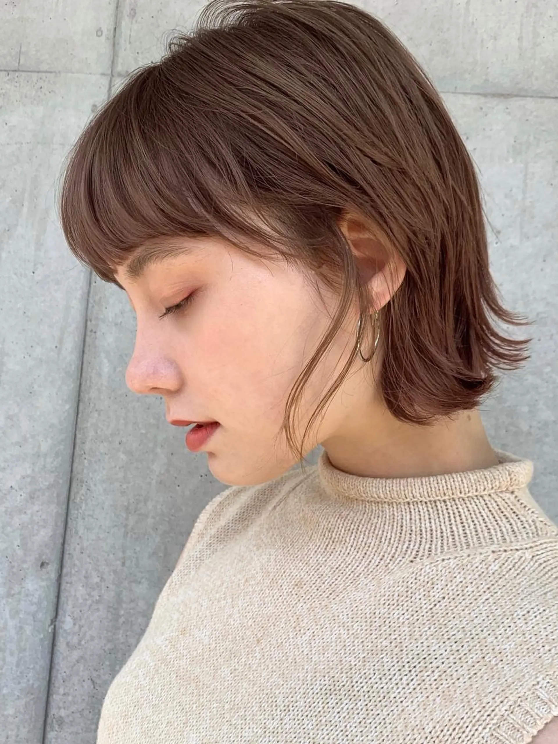 ミディアム カラー カット ヘアカラー MAYU 💚森下のヘアスタイル