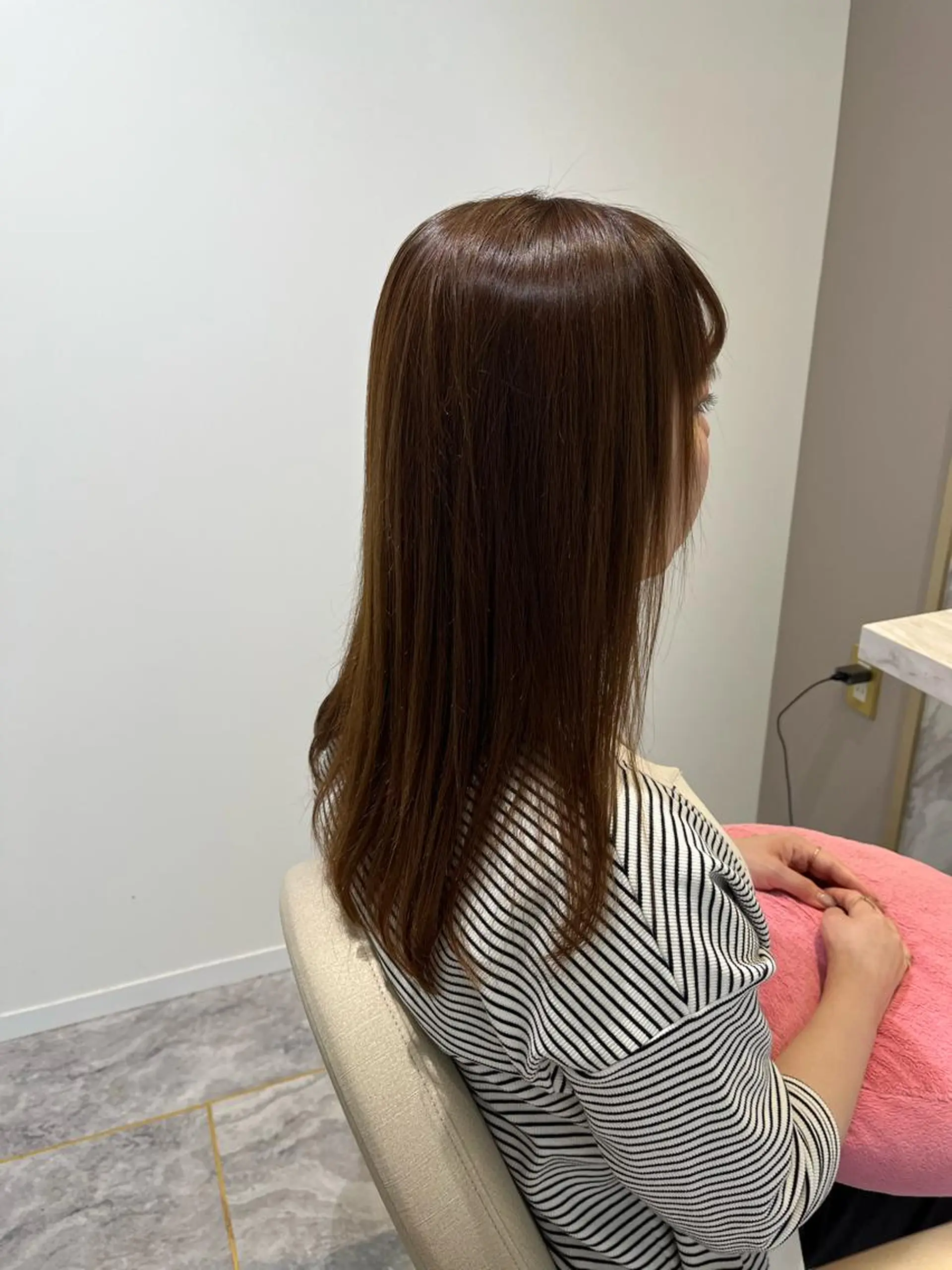 セミロング カラー パーマ アッシュ 縮毛矯正 艶ボブ🌼 MAHOのヘアスタイル