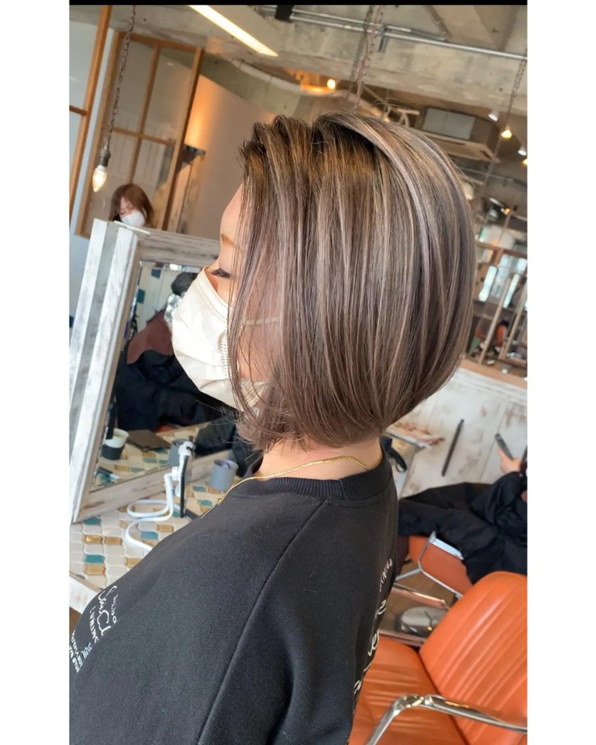 カラー バレイヤージュ ハイライトカラー ハイトーンカラー 石井辰功也 フリーランス美容師のヘアスタイル