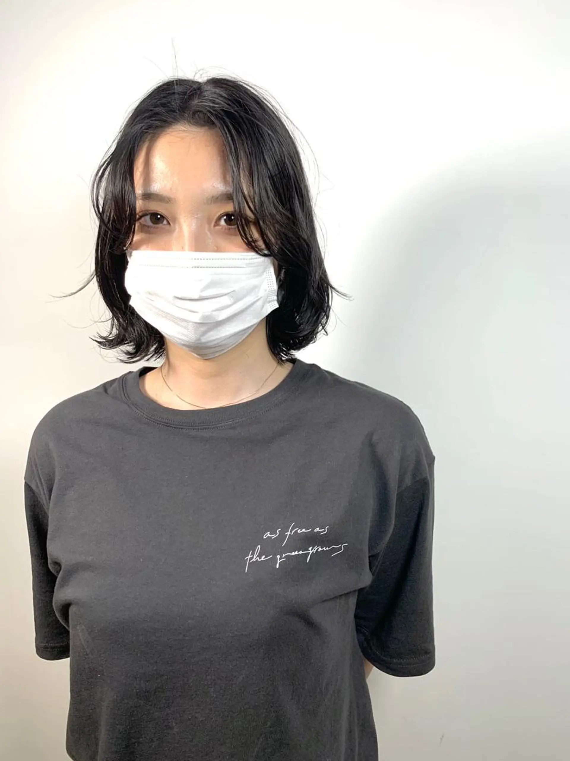 ミディアム カラー カット ヘアカラー トリートメント よしだ とおいのヘアスタイル