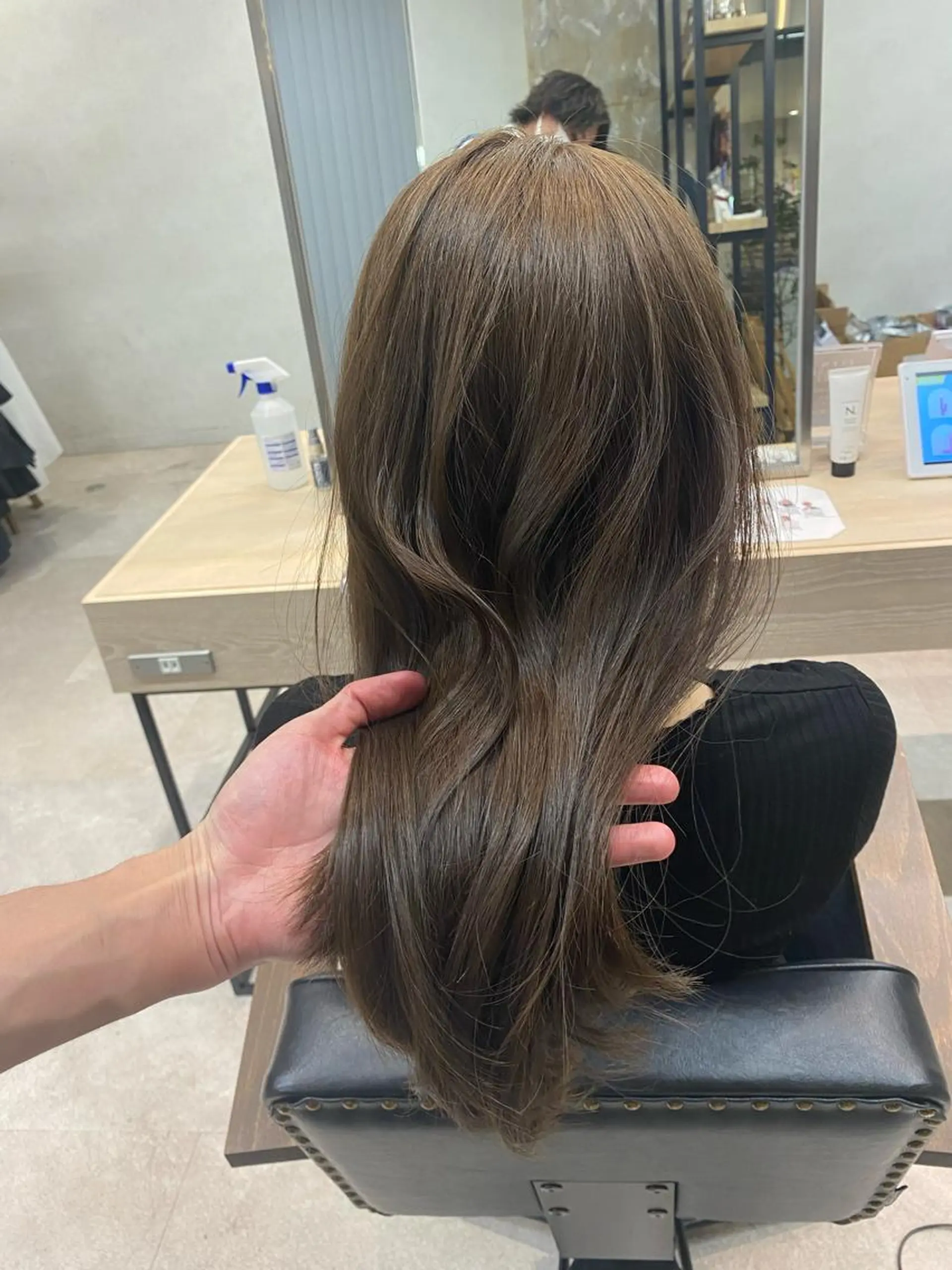 ロング アッシュ メンズ縮毛矯正 ニュアンスパーマのヘアスタイル