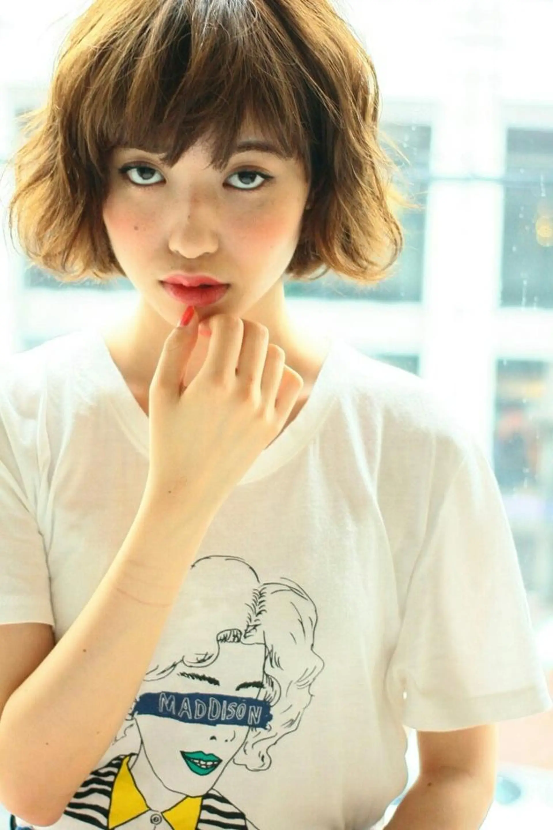 ショート ミディアム パーマ カラー ヘアアレンジ ミディアムパーマ iplus まつげ、眉毛、耳つぼのマツエク・マツパデザイン