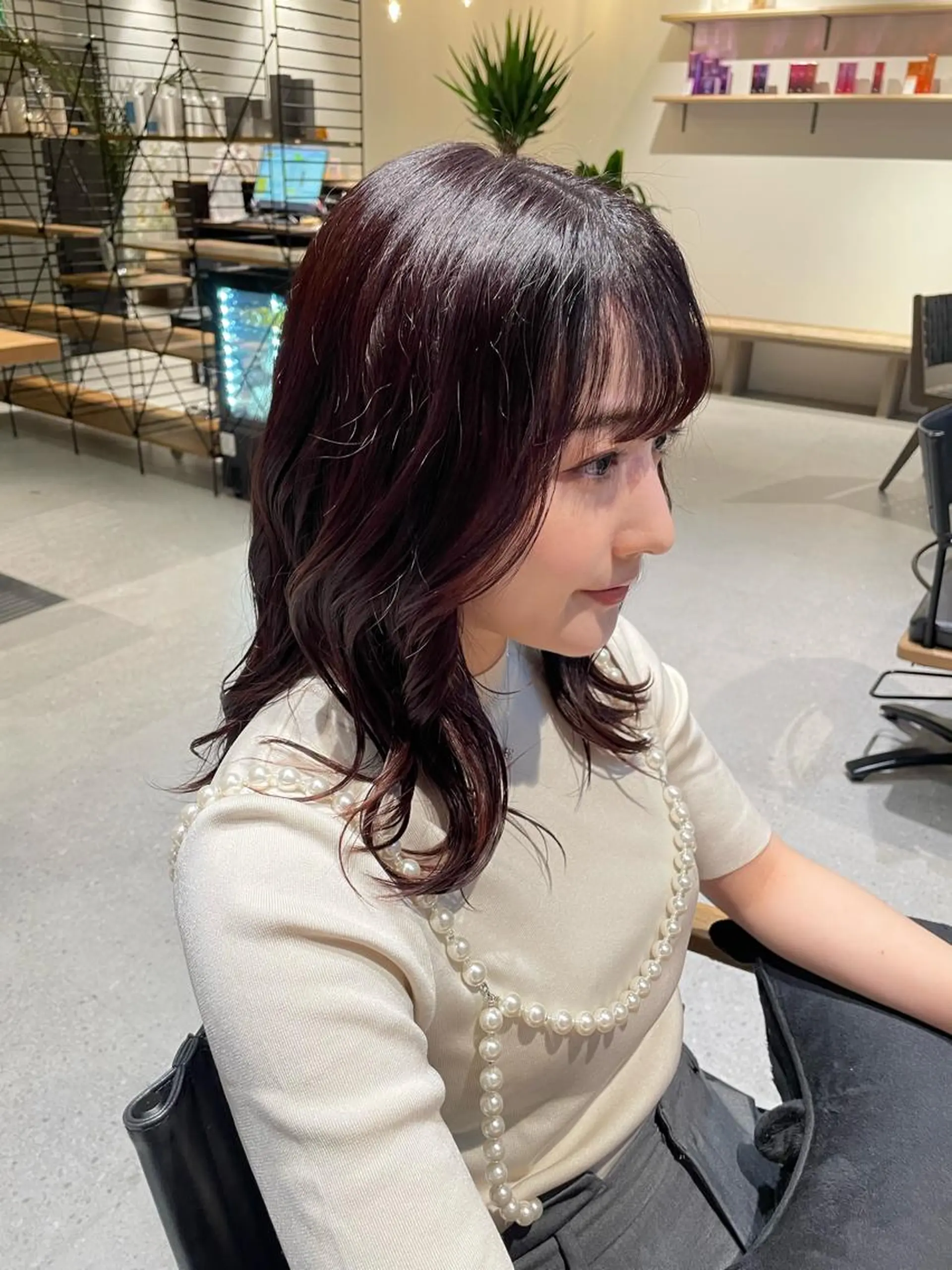 セミロング カラー カット ヘアカラー mai .のヘアスタイル