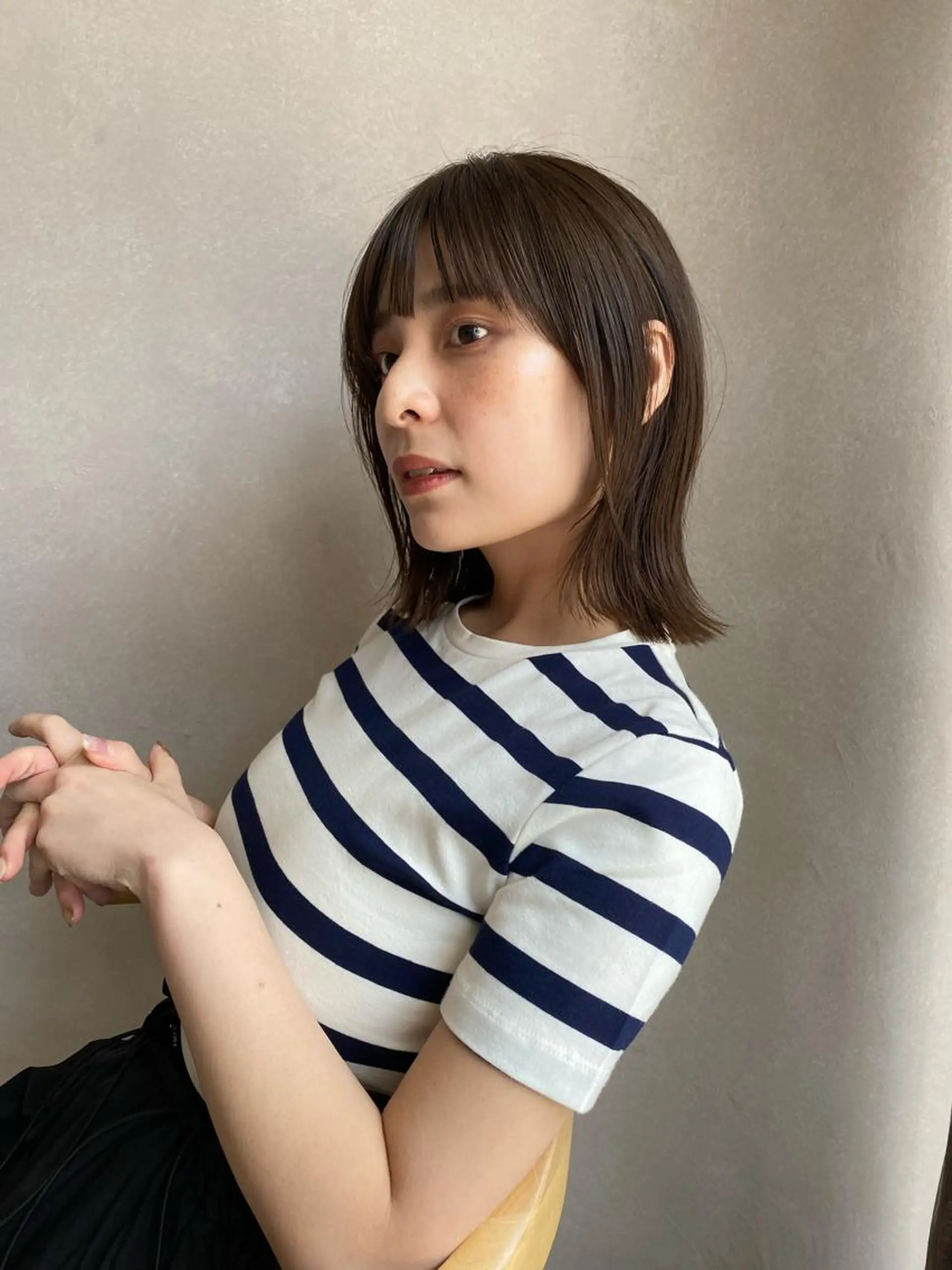 ミディアム ボブ 栗原 瑞稀のヘアスタイル